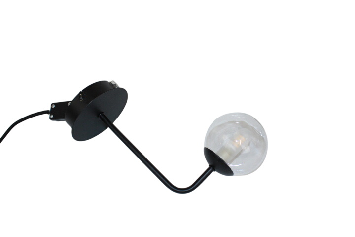Applique murale noire et globe en verre - Photo 0