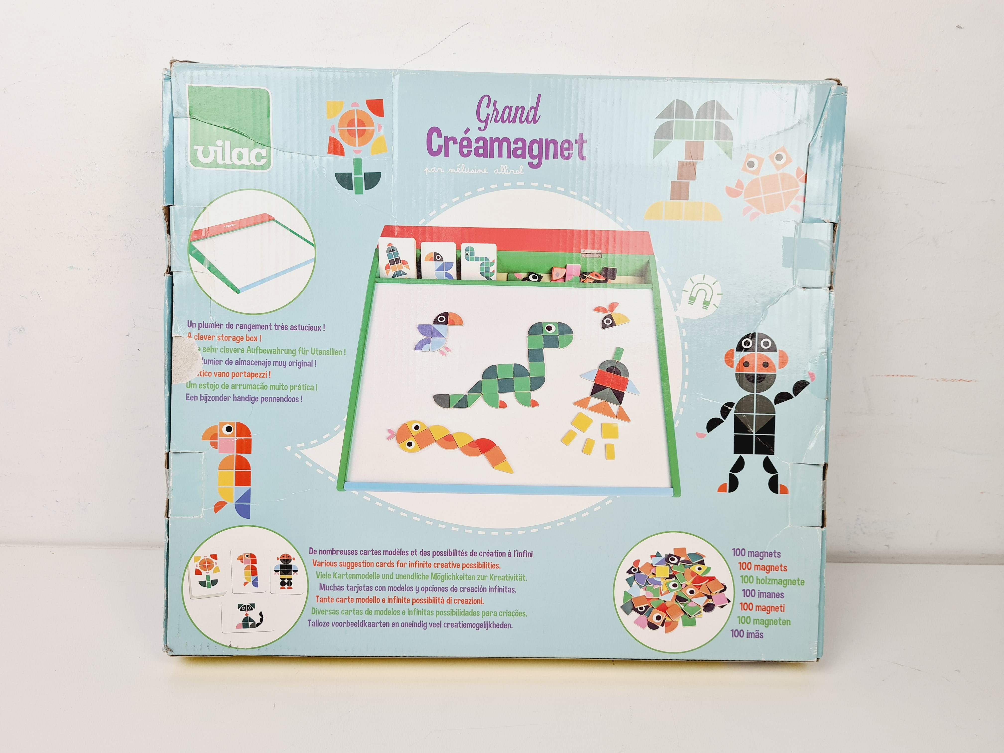 Voir photo 5 de Jouet en bois - Grand CréaMagnet, Magnetic board - Vilac - 3 ans + Jouet en bois - Grand CréaMagnet, Magnetic board - Vilac - 3 ans + Bon état - Vue 5 -