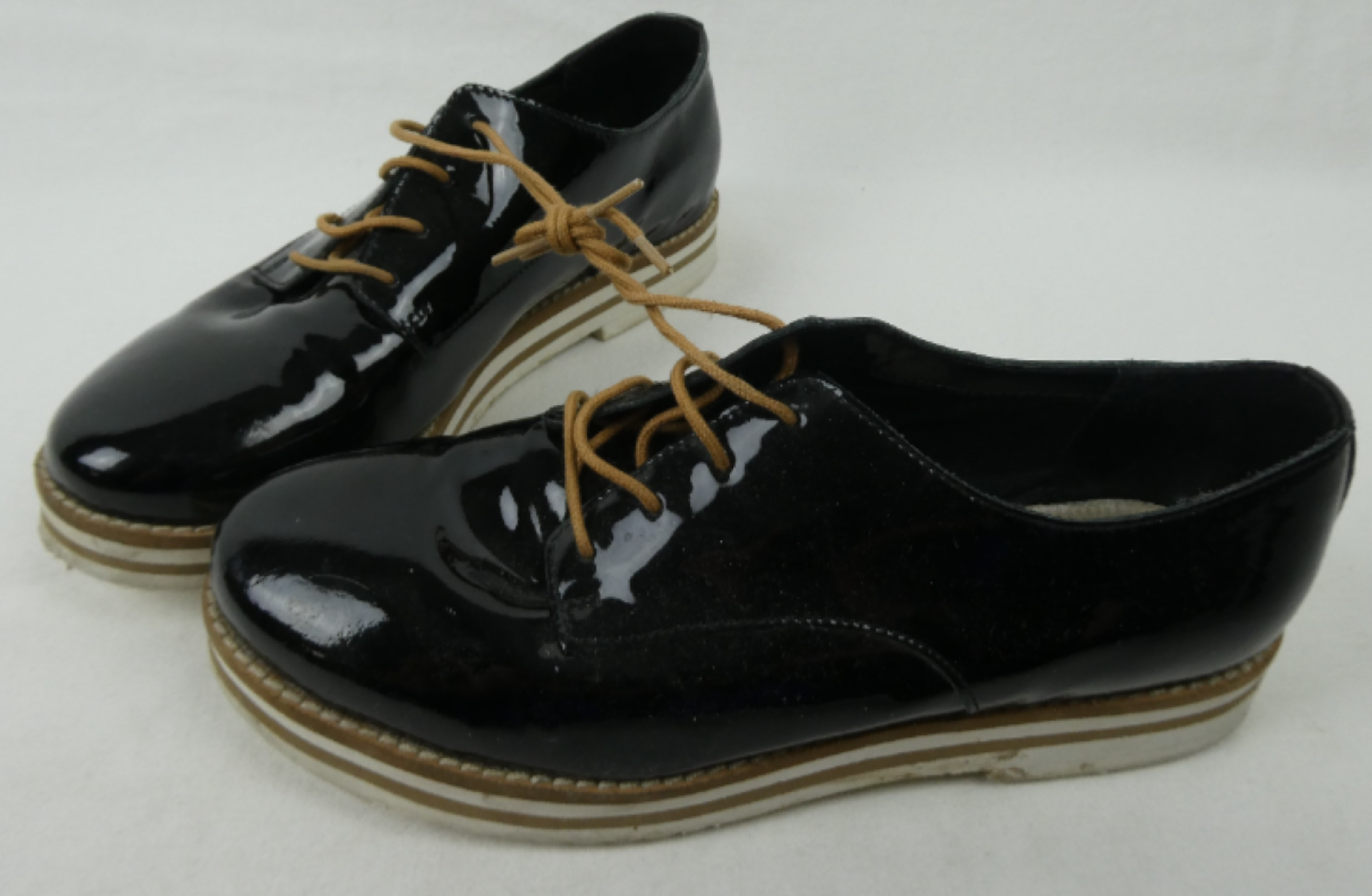 Cool by Coolway , Derbies en simili Verni Noir Pour Femme , Pointure - 38. - Photo 0