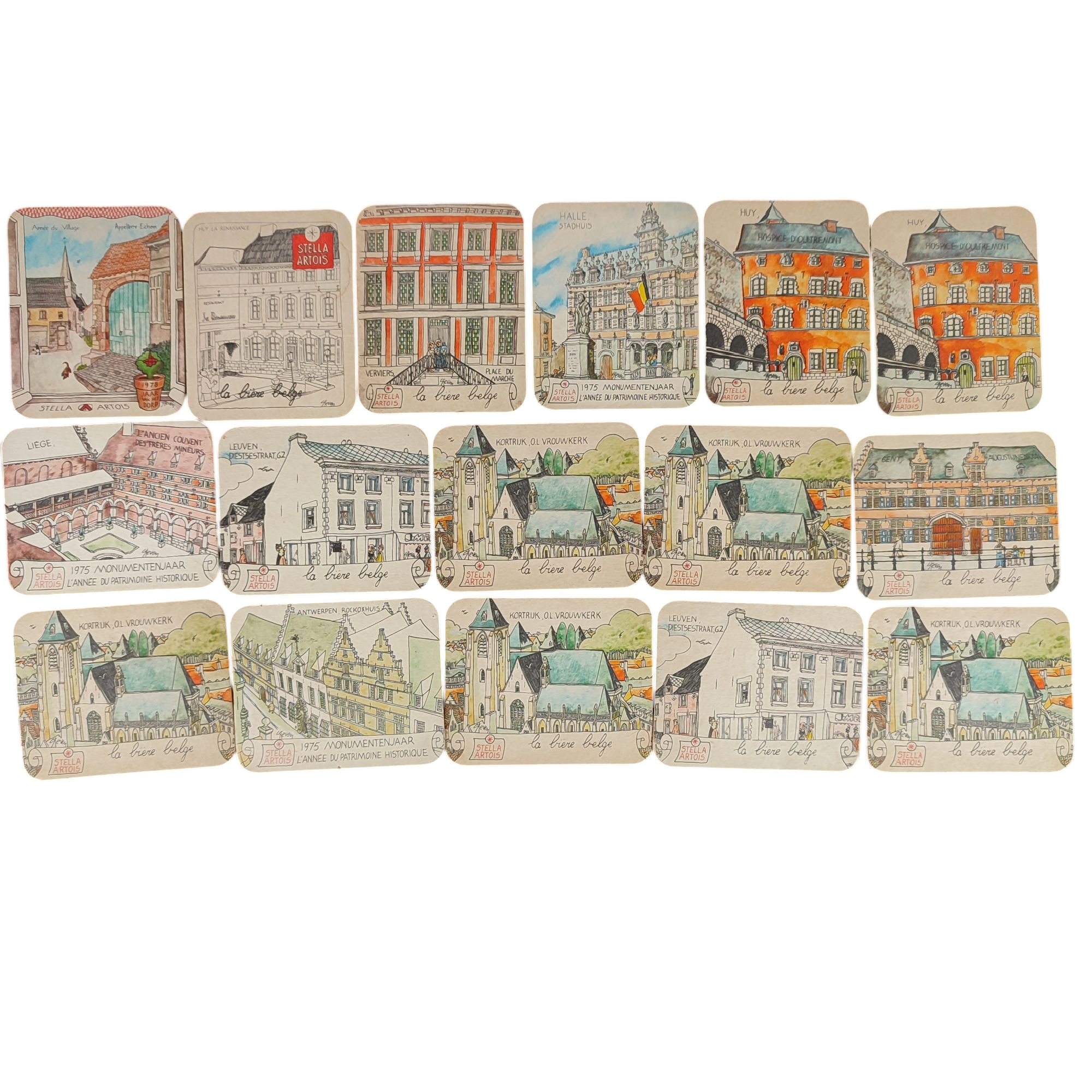 SOUS-BOCKS STELLA ARTOIS 1982 cartoons belges EUR 60,00 - FR