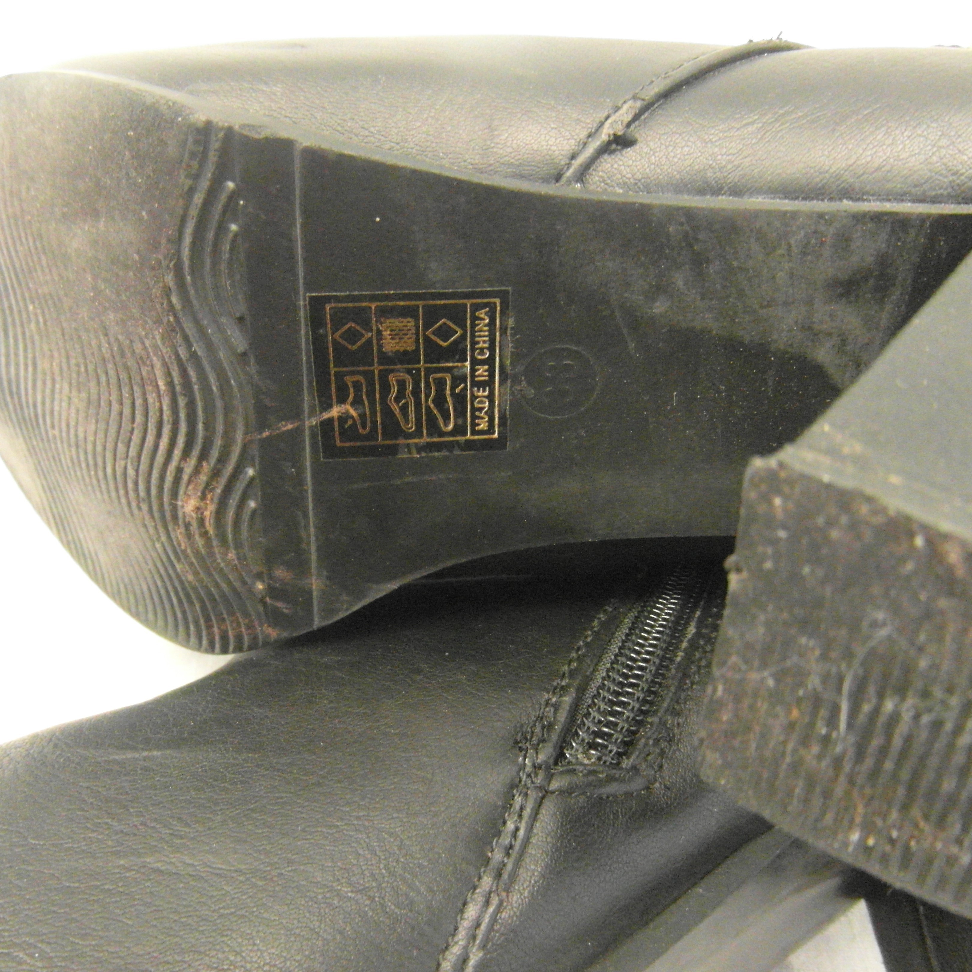 Bottines noires zippées pointure 38 - Photo 3