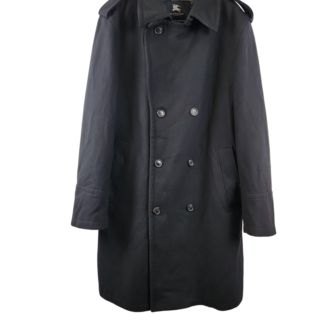 Burberrys - Manteau noir en laine - Taille 48/52 ( estimé) Très bon état -  reconditionné disponible sur Label Emmaüs