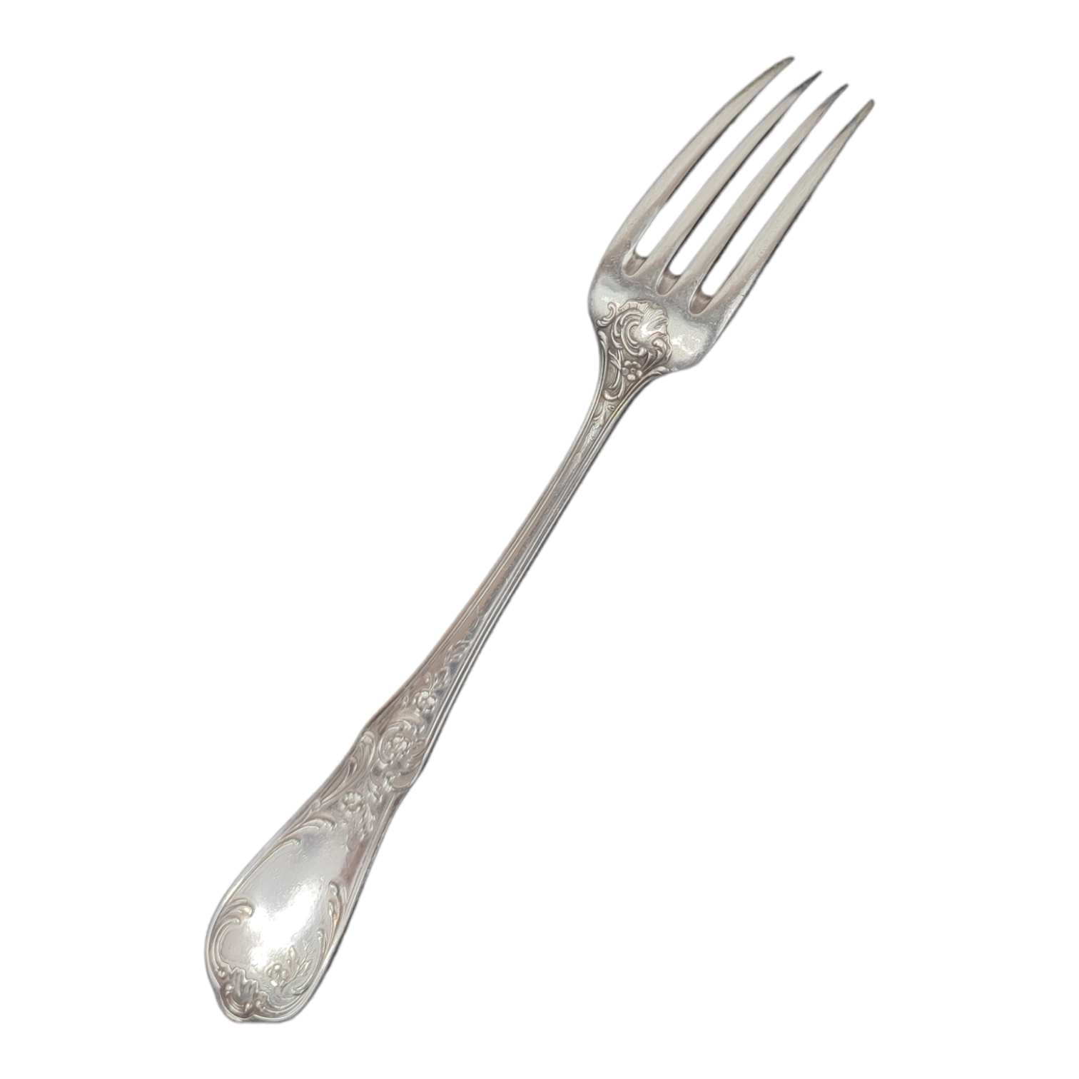 Lot de 8 fourchettes plaquées argent (poinçon fleur de lys SMF) - Bon état - Photo 4