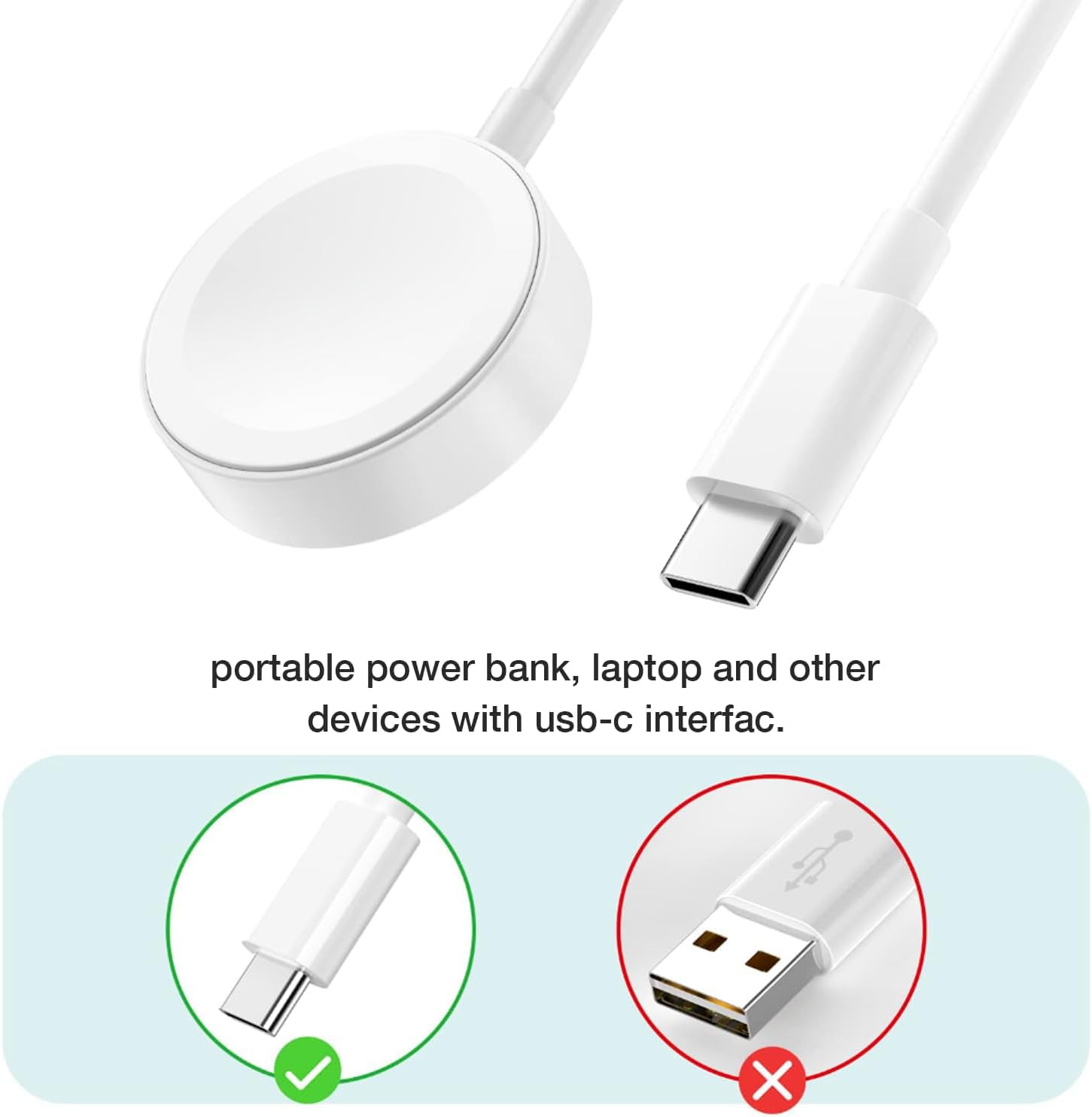 Chargeur Magnétique pour Apple Watch USB-C Comme neuf - Vue 2 - 