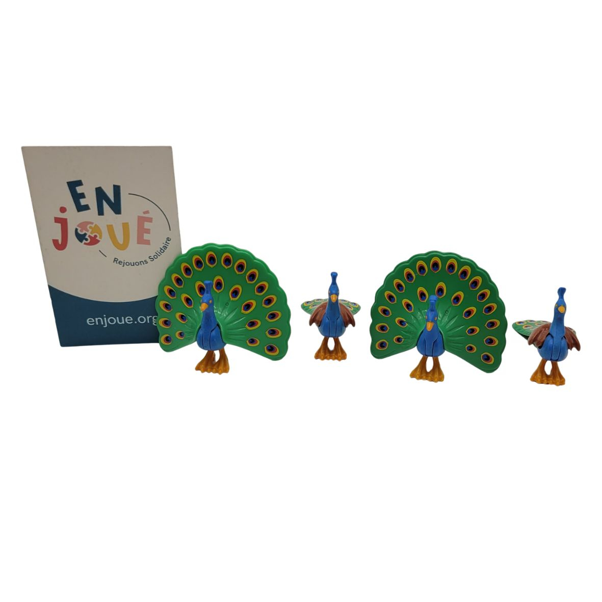 Lot de 4 figurines miniatures paons - À partir de 5 ans. Très bon état - Vue 3 - 