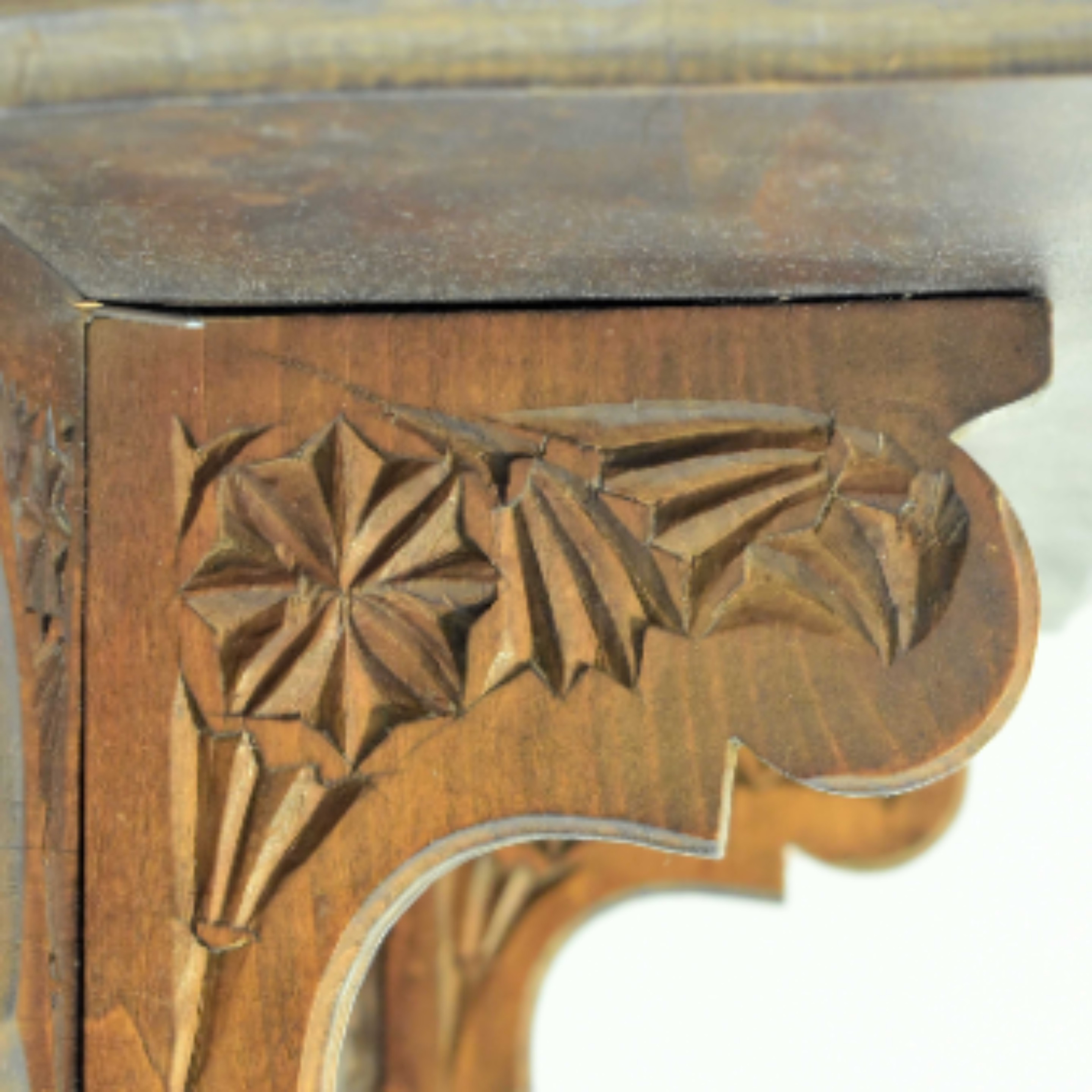 Petite Etagère Murale Incomplète - Bois Sculpté - Photo 9
