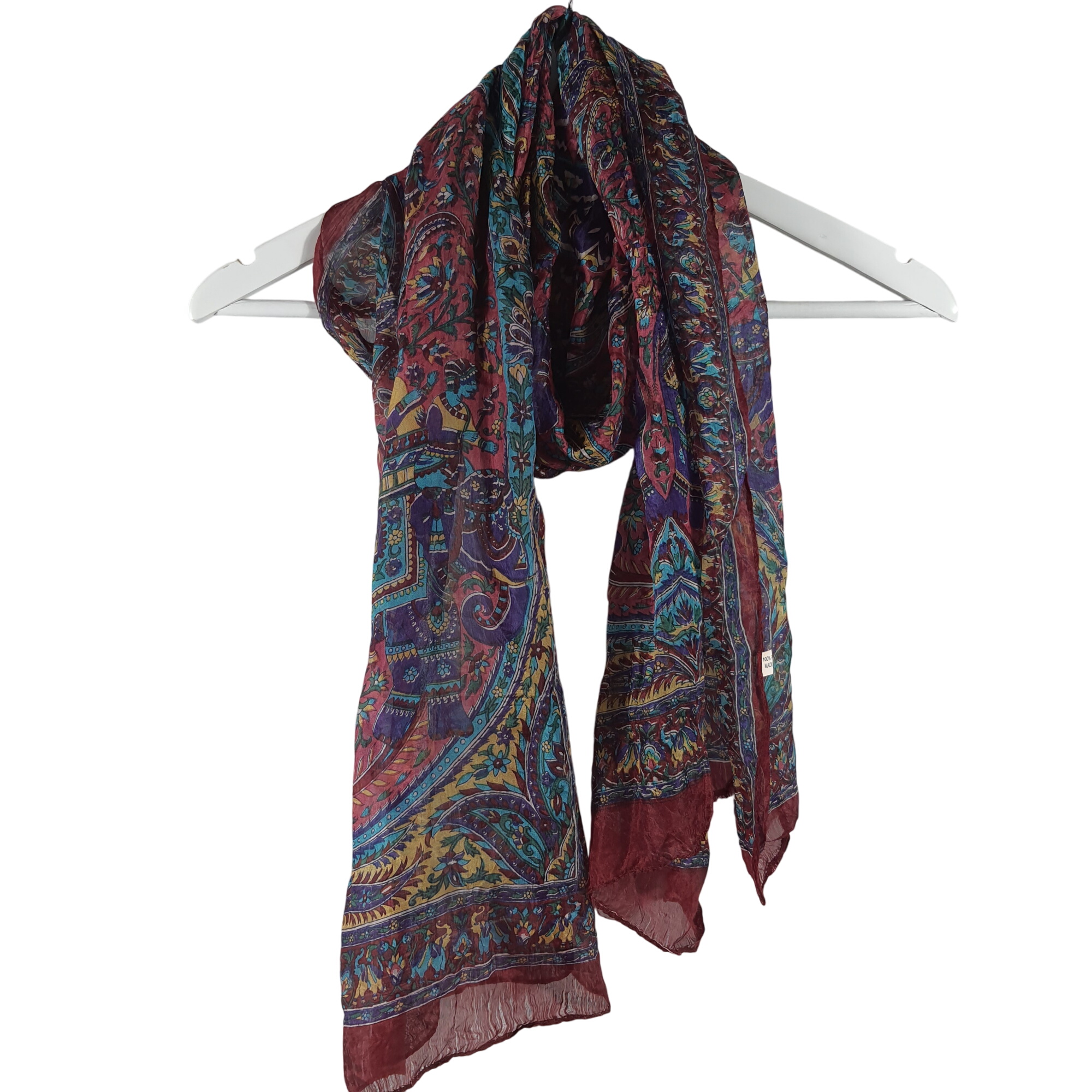 Foulard rectangulaire en soie - Photo 0