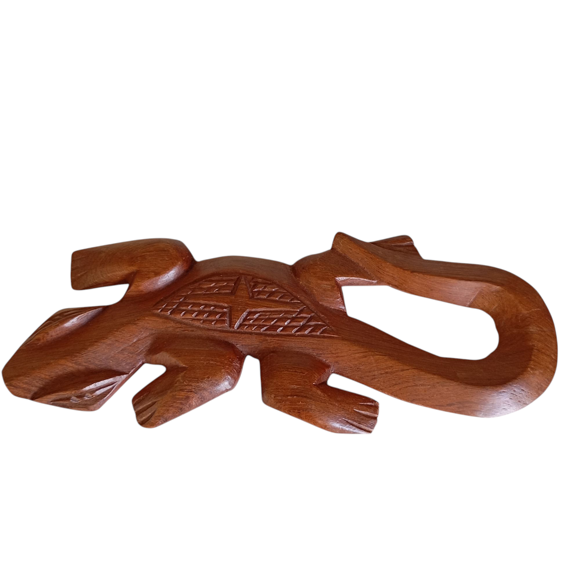 Lot d'un dauphin et d'une salamandre en bois - Photo 2