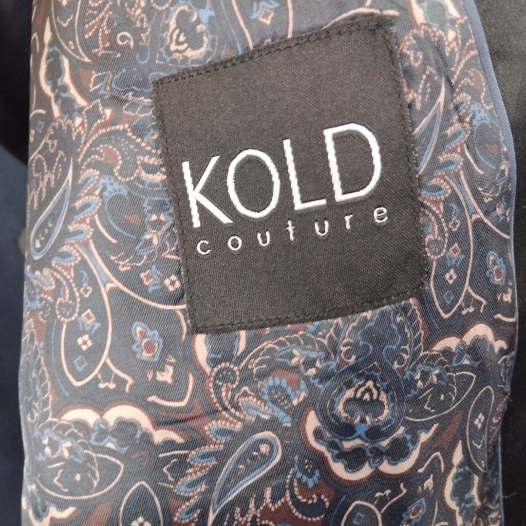 Kold - veste bleue en bande noire en polyester - Taille 48/50 ( estimé) - Photo 3