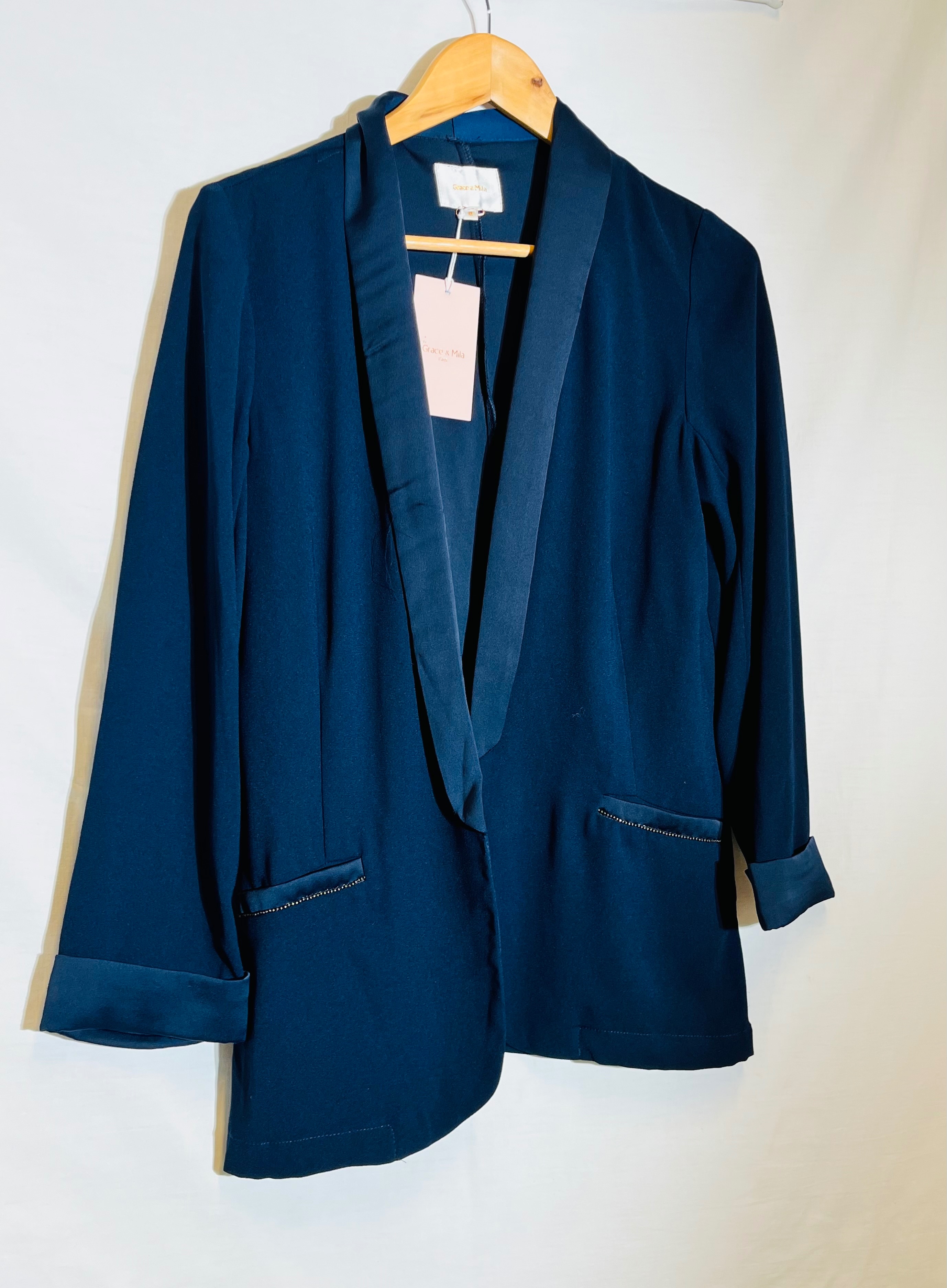 Veste smocking Neuve Grace & Mila TM- Marine- fluide - Photo 0
