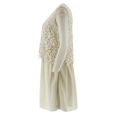 Robe écrue à imprimés brodés - Femme - Choklate - Taille L - Photo 2