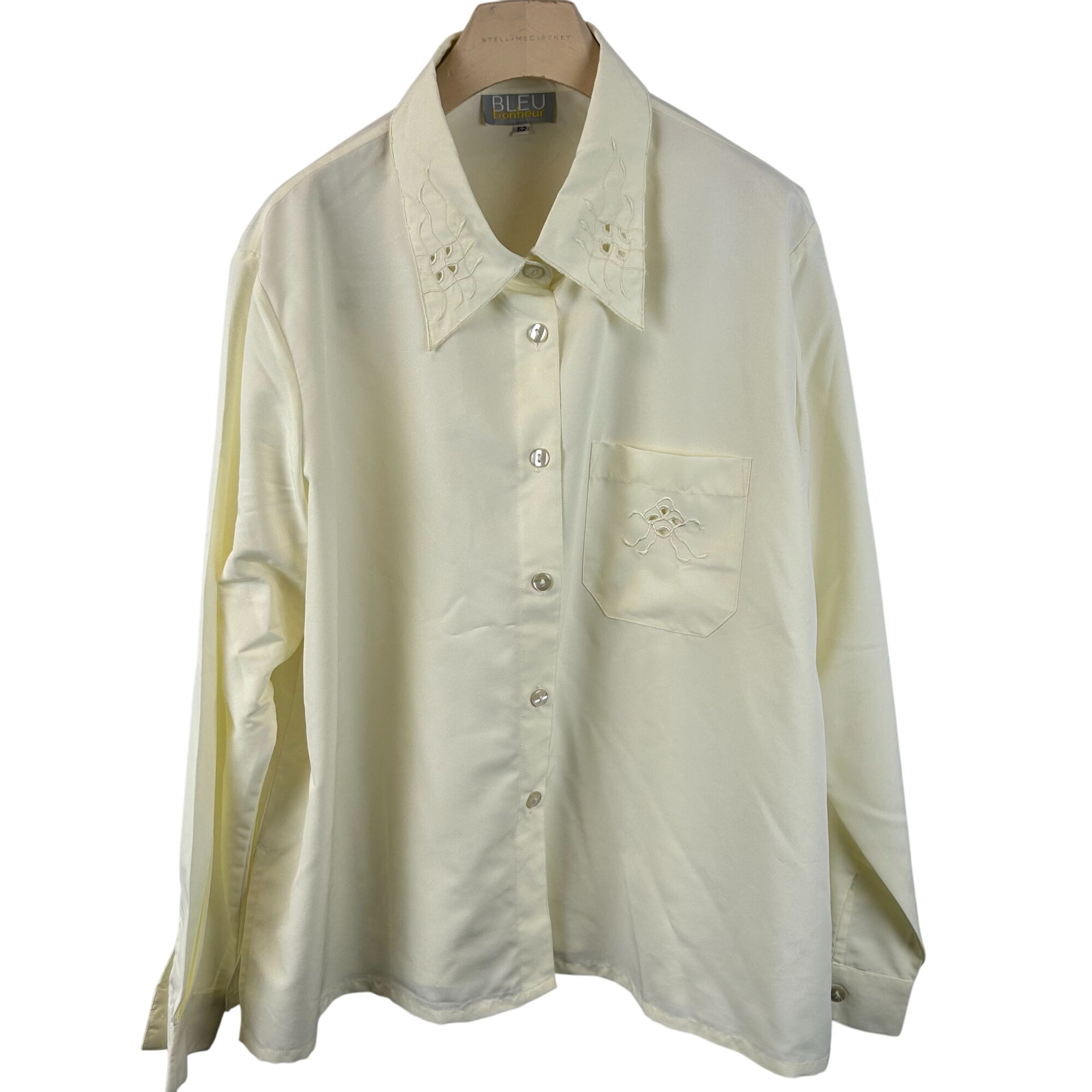 Chemisier vintage beurre avec broderies - Taille 48 - bleubonheur - Modalova