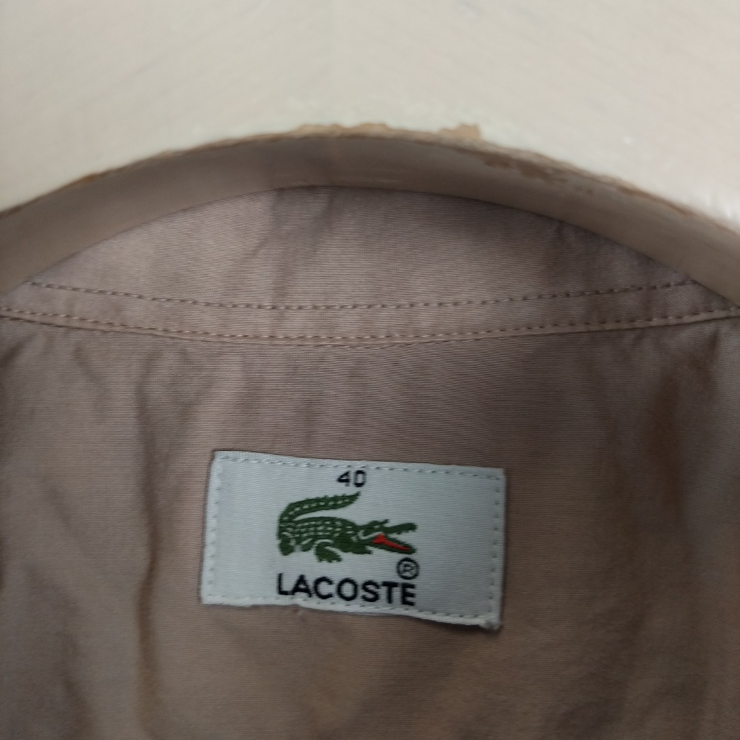 Lacoste - chemise taupe - Taille 40/48 ( estimée) - Photo 3