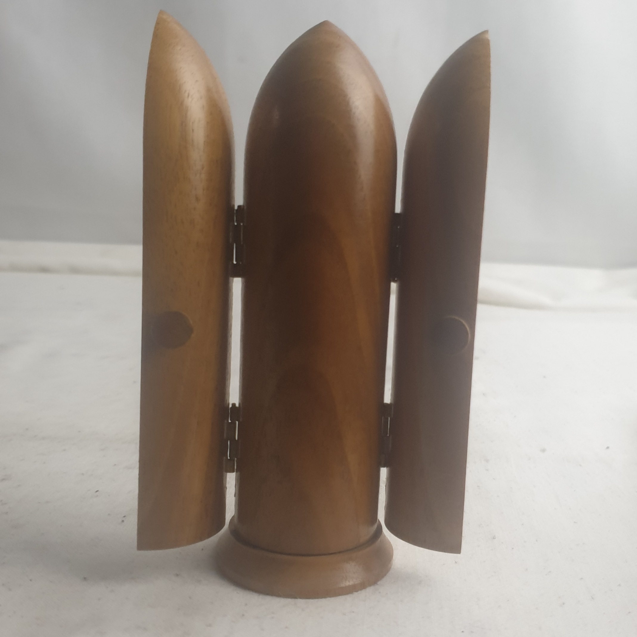 Statue sainte vierge et ogive en bois 12cm  - Photo 1