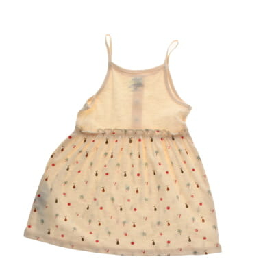 Robe beige imprimée fruits - fille- Kiabi - taille 12 M  - Photo 1