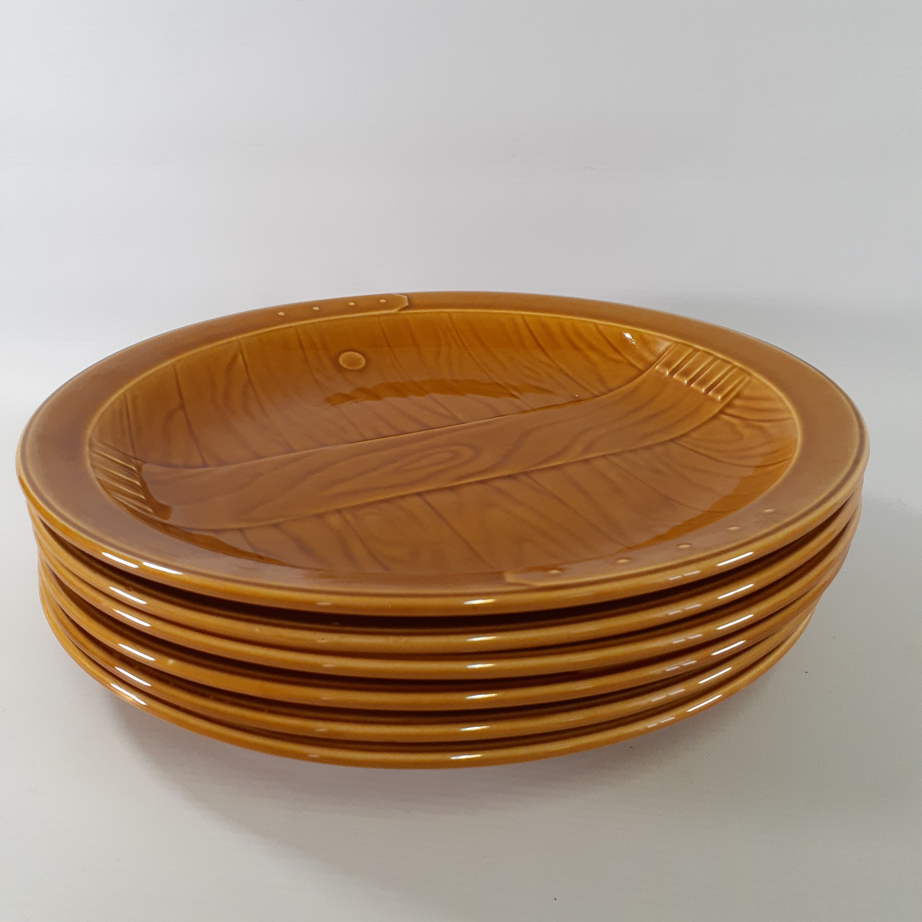 Voir photo 3 de Six assiettes - Gien - Années 70 Six assiettes - Gien - Années 70 - Vue 3 -