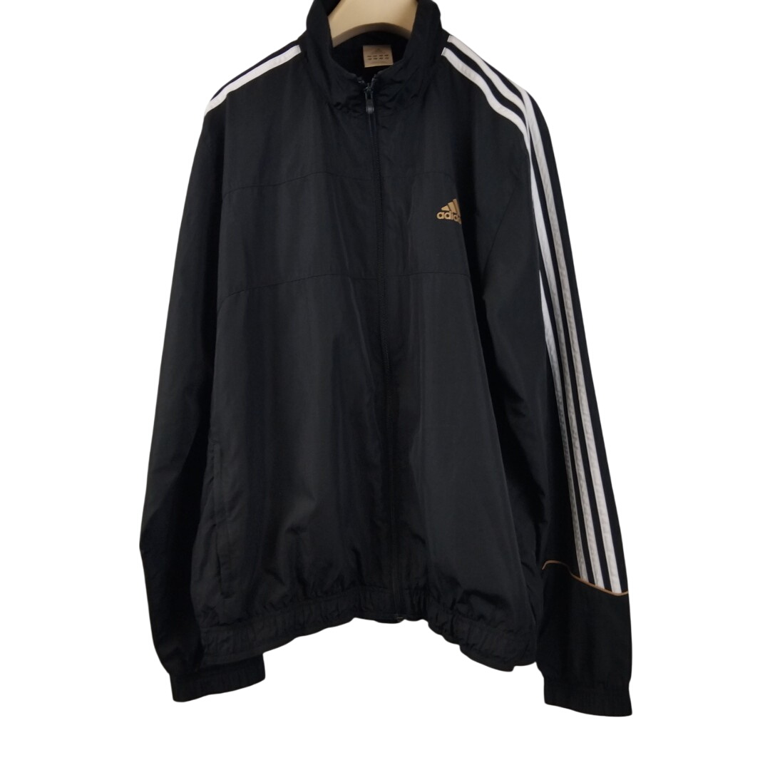 Adidas - veste en sport noire en bande blanche 100% polyester - Taille L - Photo 0