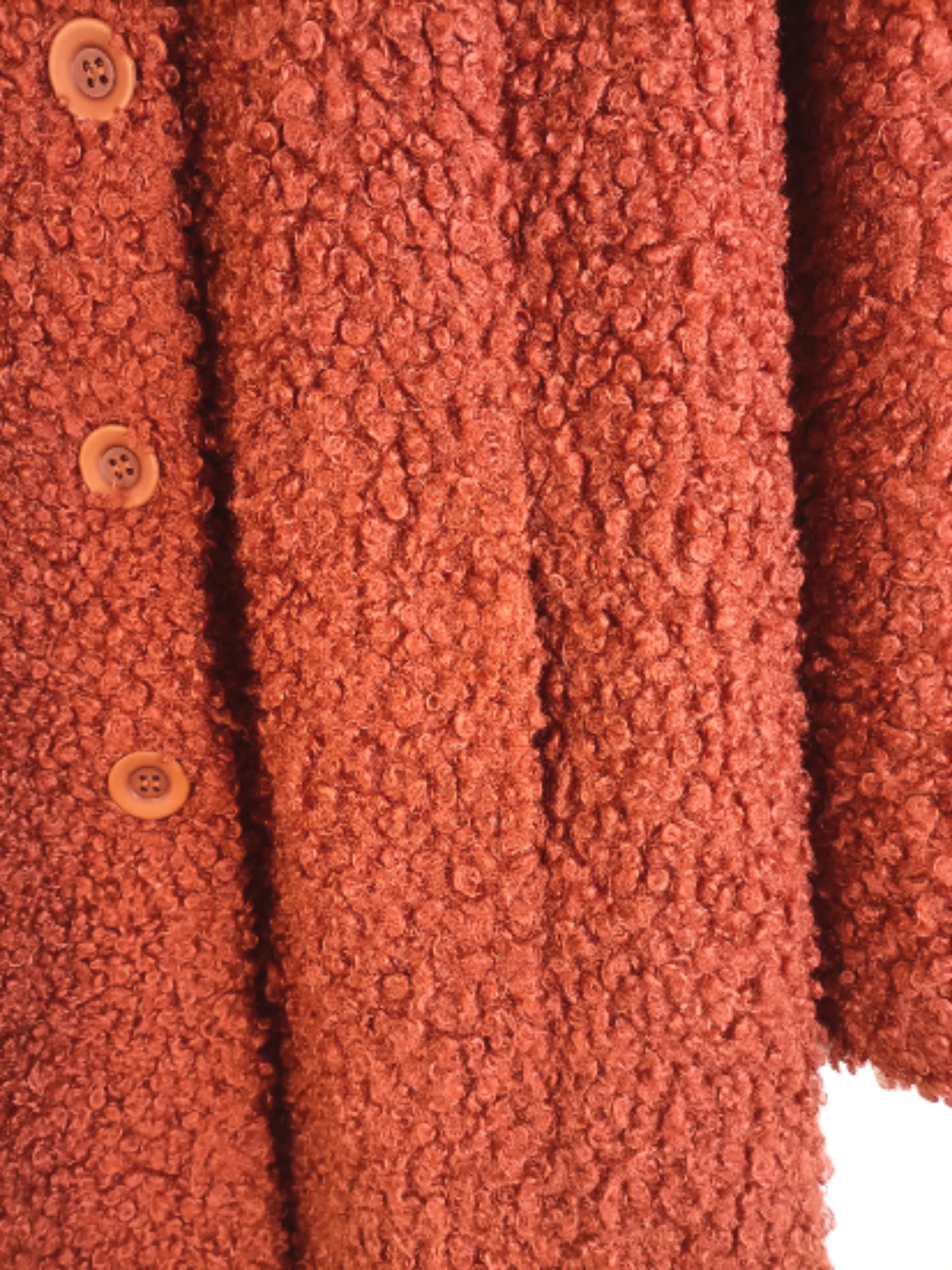 Manteau long femme boutonné couleur rouille - Gévana T46 - Photo 2