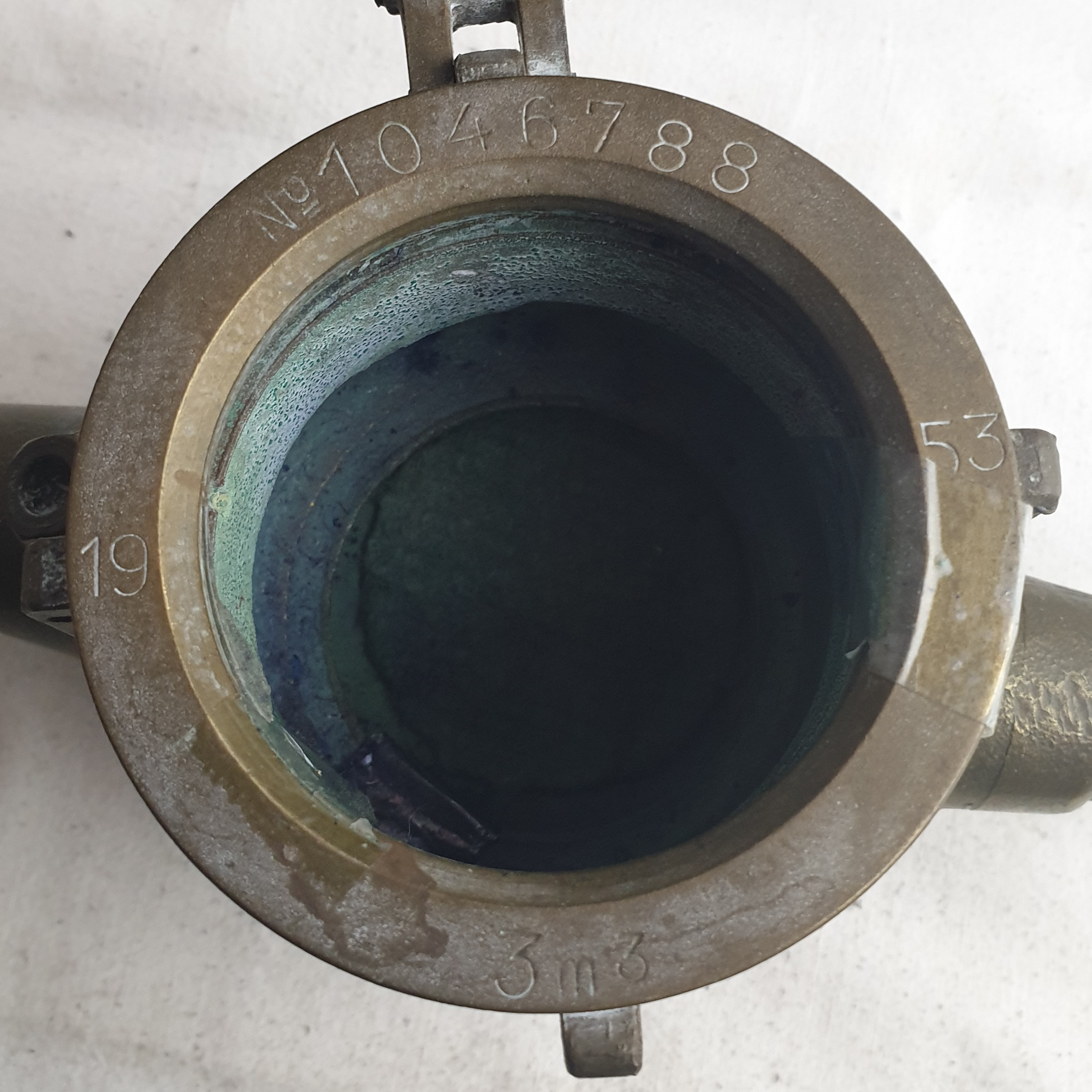 Ancien compteur d'eau en laiton massif Vincent frères Haguenau - Bon état - Photo 2