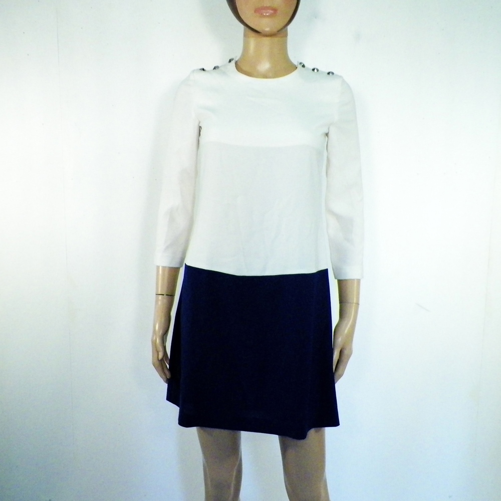 Robe Blanche & Bleu ARMANI JEANS Taille 36 Comme neuf -  reconditionné disponible sur Label Emmaüs