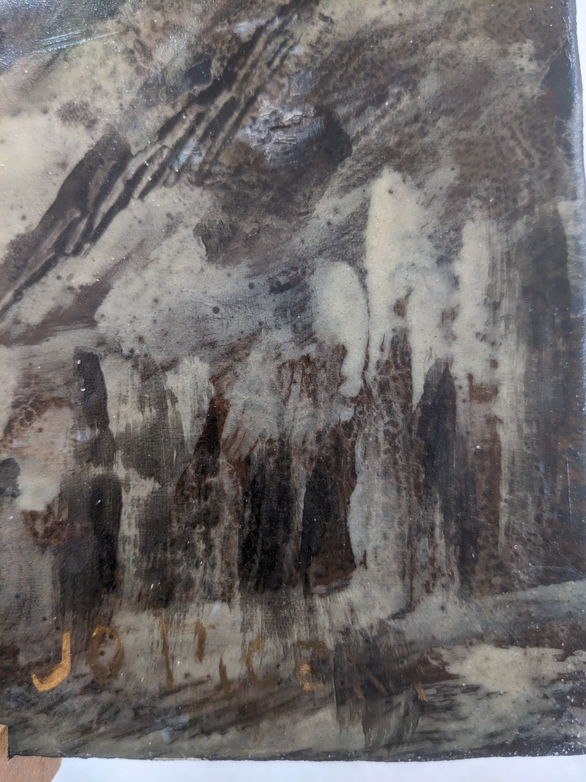 Tableau paysage - huile sur panneau de particule - Photo 2