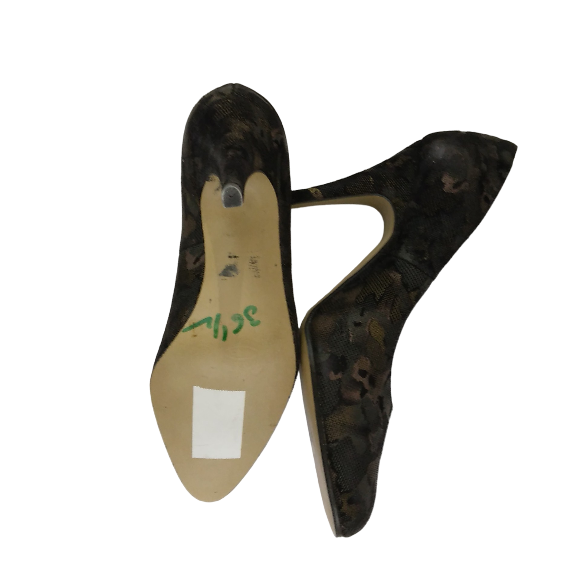 Voir photo 6 de escarpins imprimés, christian chaussures, 36 1/2 escarpins imprimés, christian chaussures, 36 1/2 Très bon état - Vue 6 -
