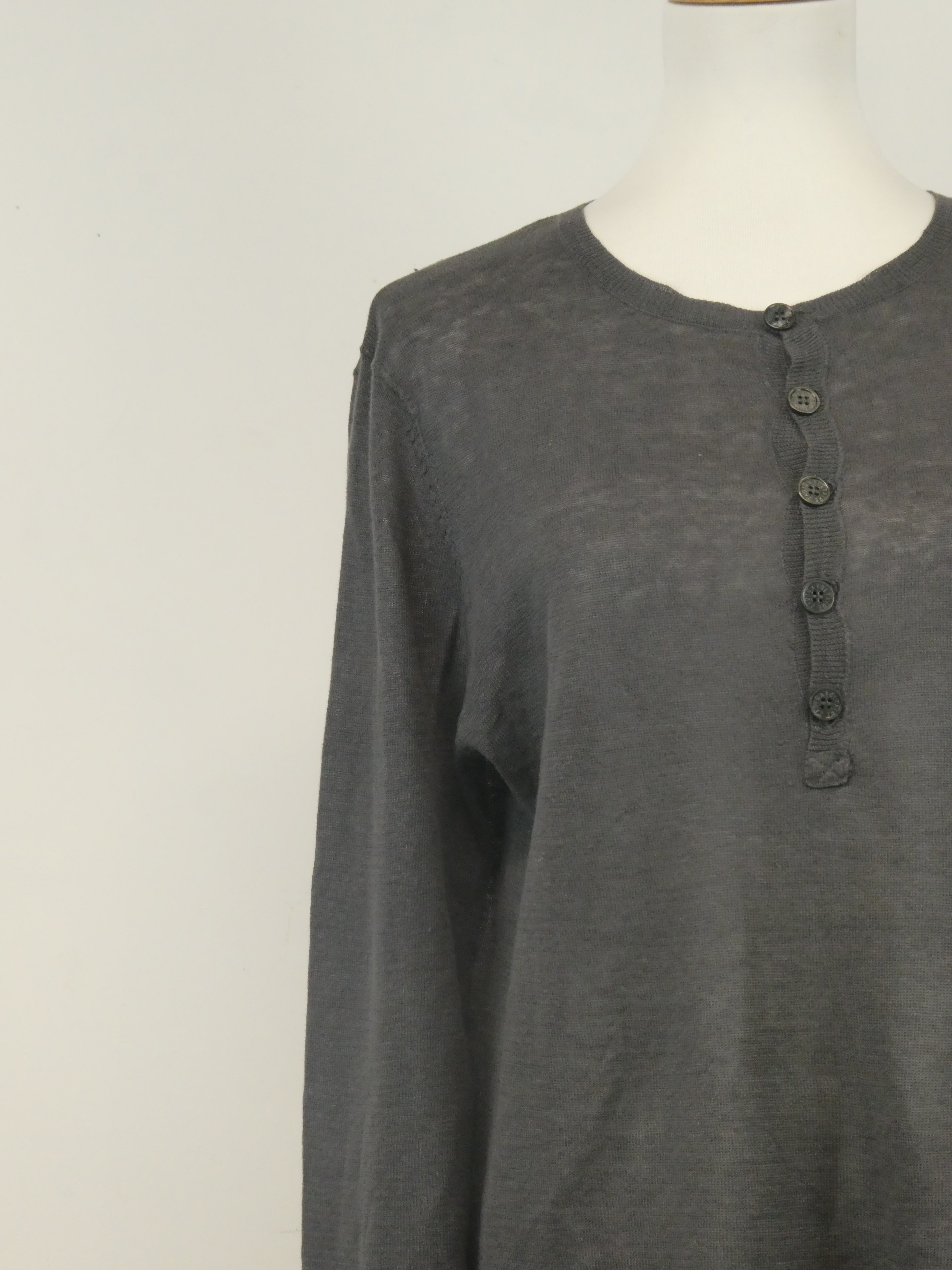 Zadig & Voltaire pull fin boutonné manches longues en lin - Taille S - Photo 3