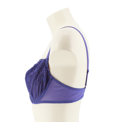 Soutien gorge violette avec dentelle femme -avec armatures -Wadman code -taille 100C - Photo 1
