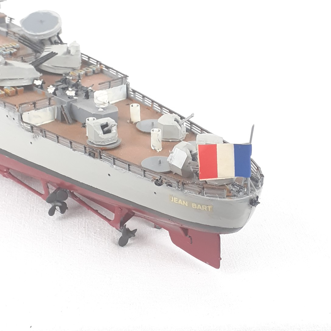 Navire de guerre miniature Français Jean BART - Label Emmaüs
