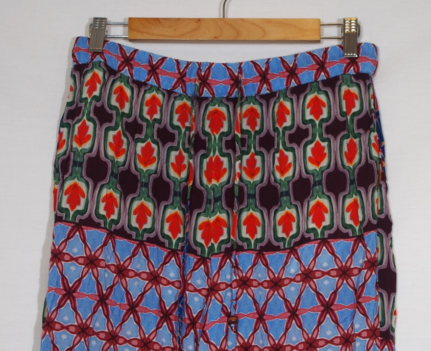 🌈 Esprit Bohème – Pantalon Patchwork Fluide Zara T.M ✨🎋 - Photo 1