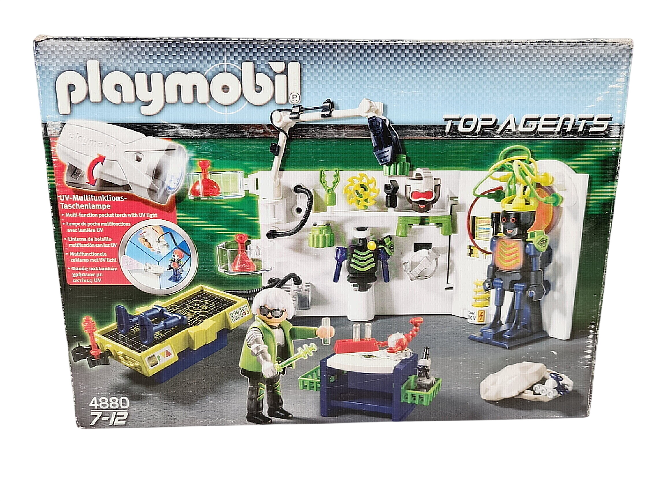 Playmobil 4880 - Top Agents - Laboratoire Du Robo Gang Lampe Multifonctions - 7 ans + Bon état - Vue 2 - 