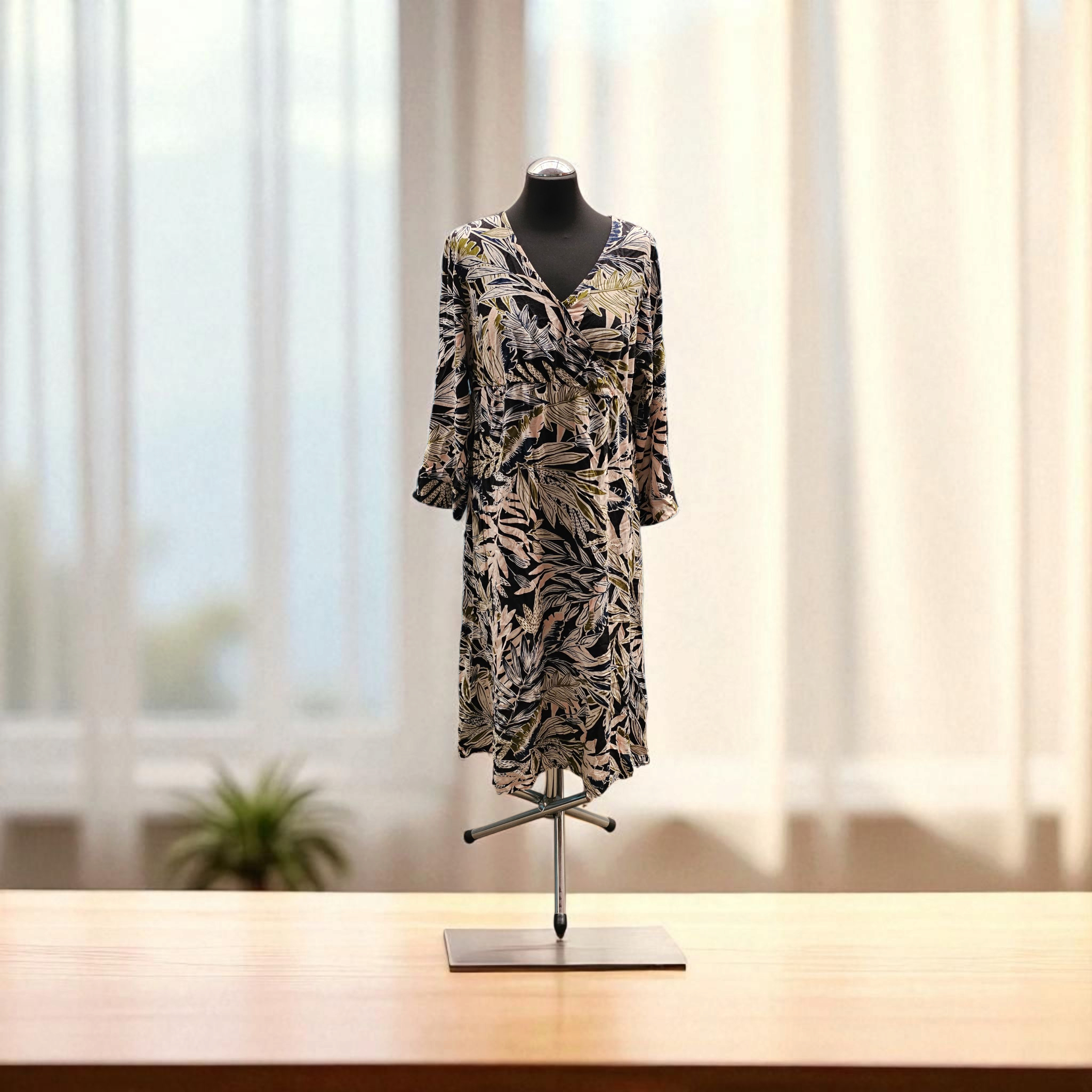 Robe de grossesse cache coeur imprim feuillage - bpc collection - Modalova
