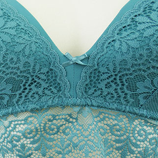 Soutien gorge vert à dentelle sans armatures - femme- In extenso - taille 85 B - Photo 2