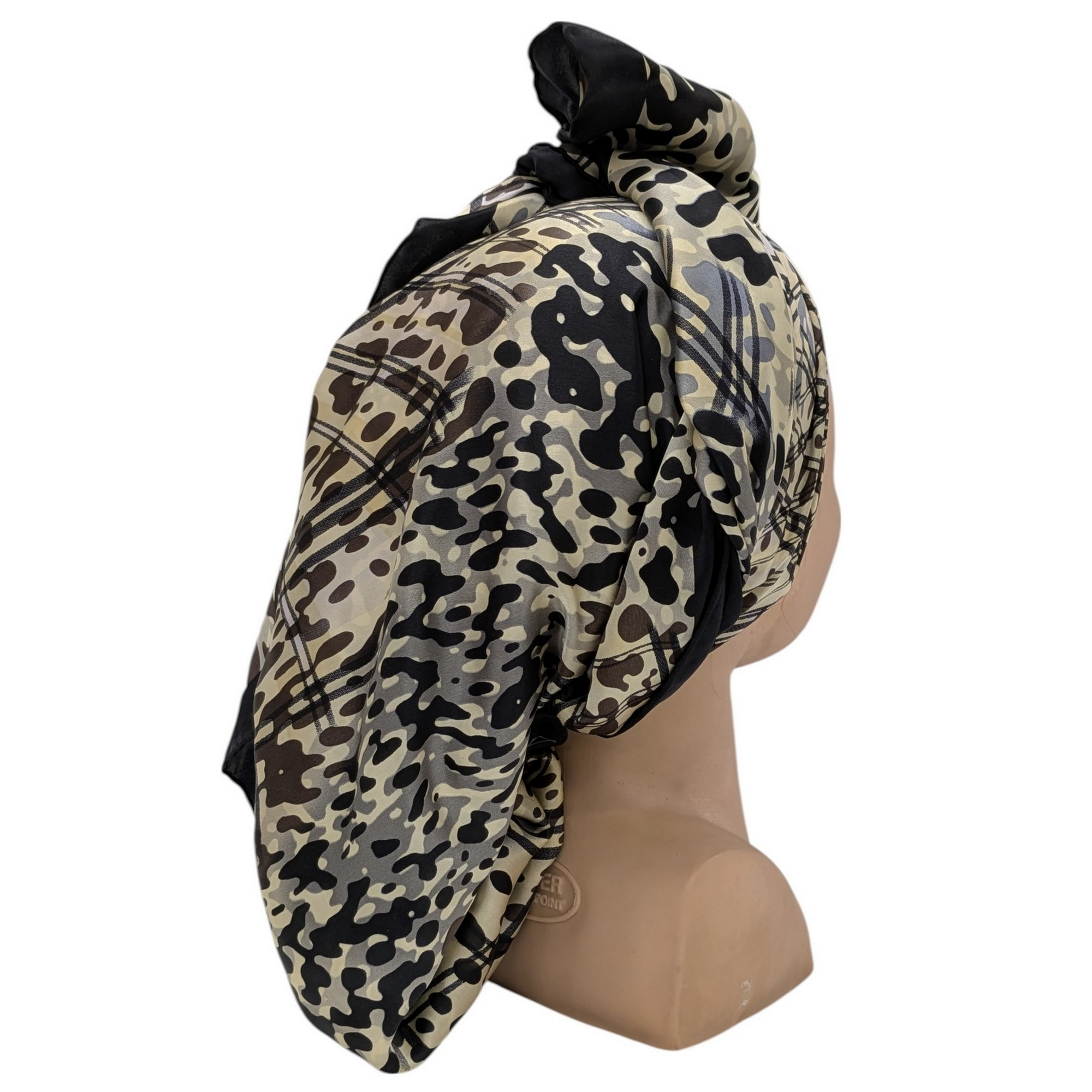 Grand Foulard Un Jour Ailleurs Carré en soie imprimé animal 118 cm x 117 cm - Photo 5