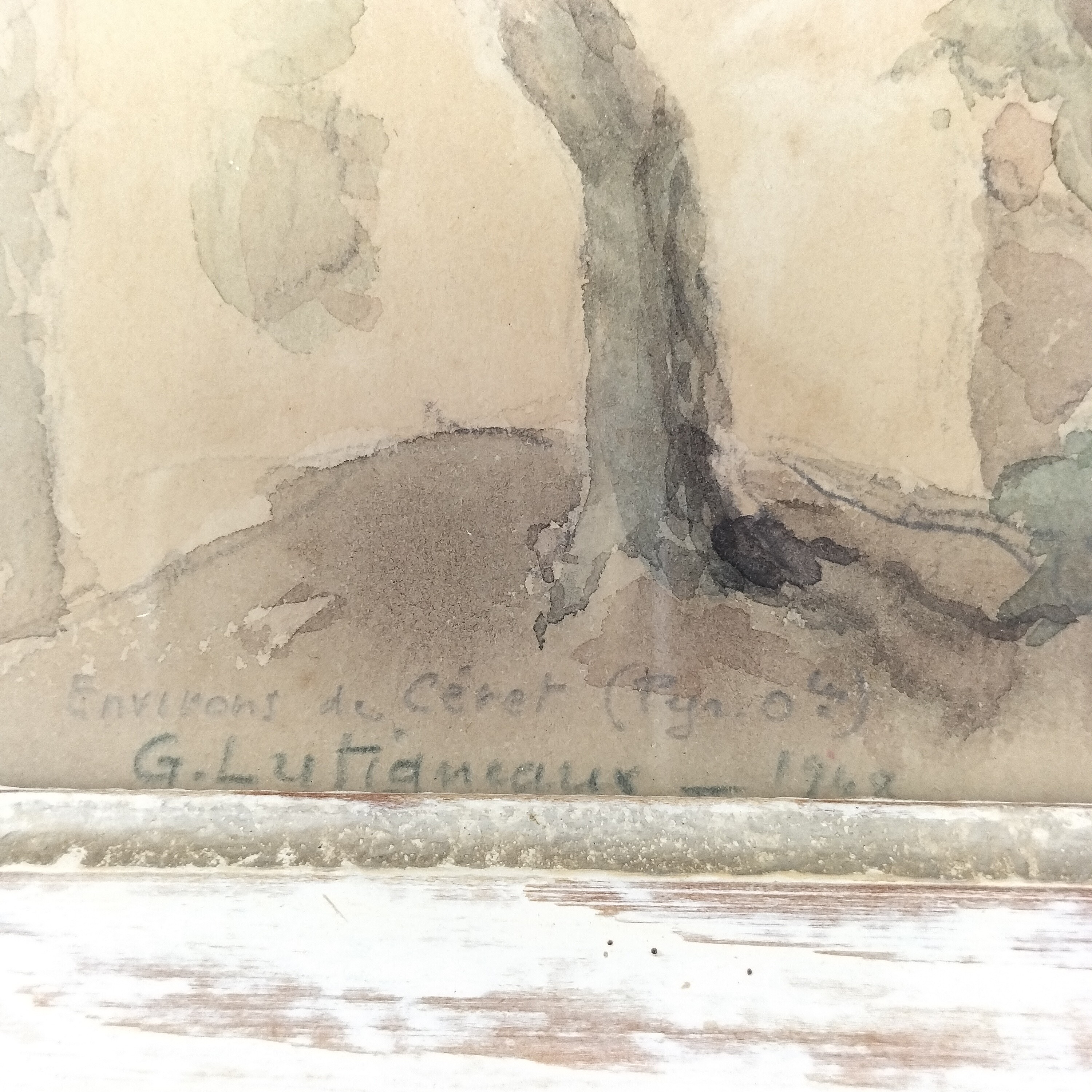 Aquarelle ancienne signée G. Lutignaux – 1948 - Photo 2