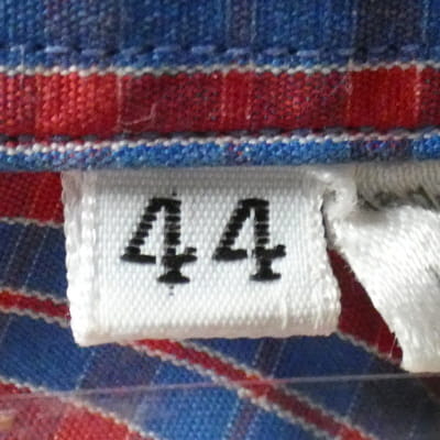 Chemise bleue et rouge à carreaux - Homme - CHRISTIAN DIOR - Taille 44  - Vue 6 - 