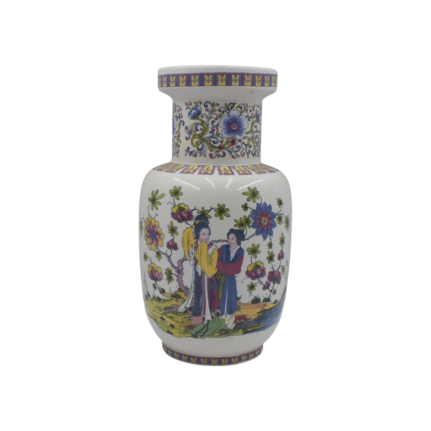 Acheter Vase décoratif porcelaine style asiatique Très bon état - 30,00 € Vase décoratif porcelaine style asiatique Très bon état - reconditionné disponible sur Label Emmaüs