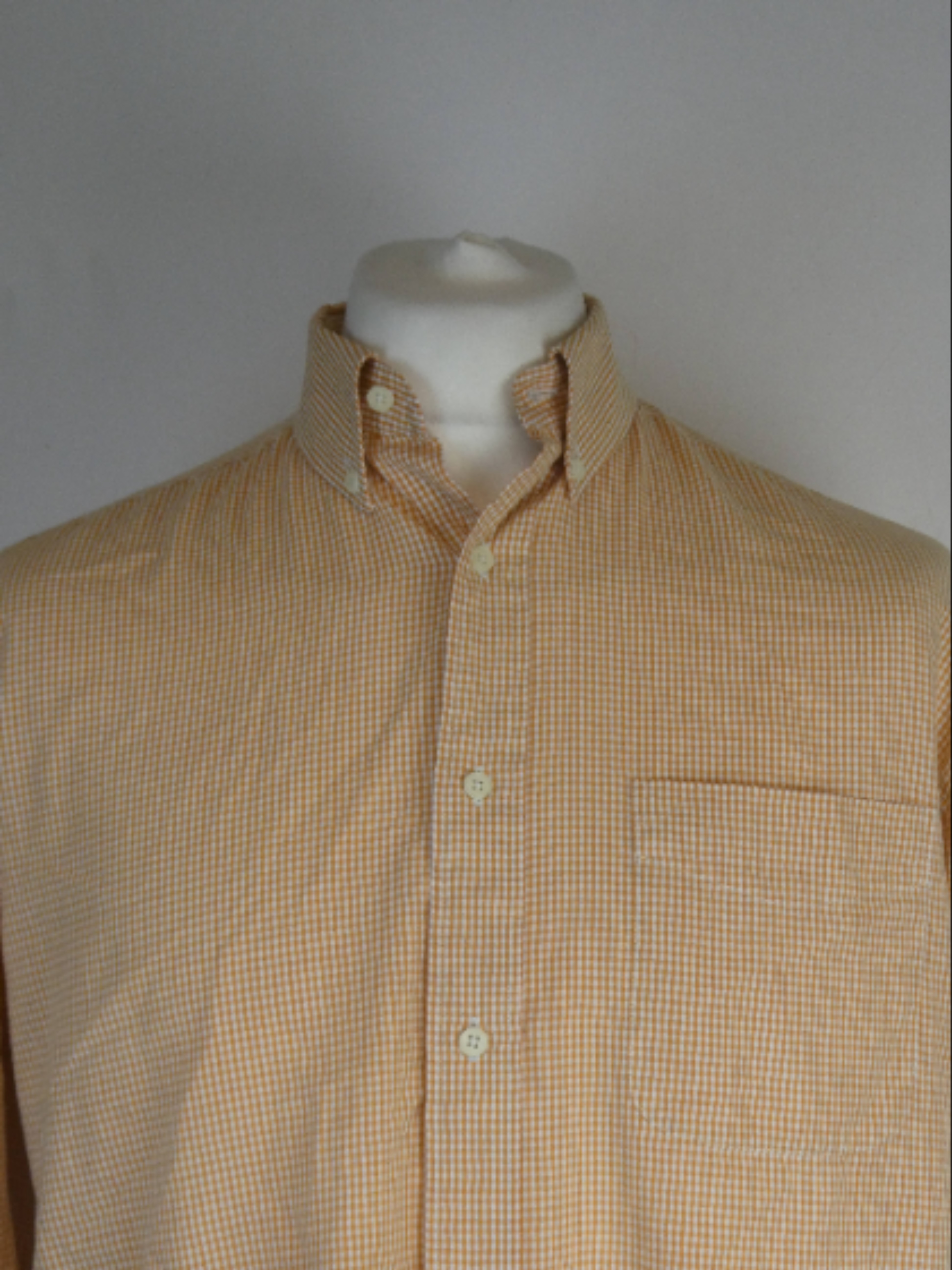 Celio - Chemise à carreau orange & blanches - M - Photo 2