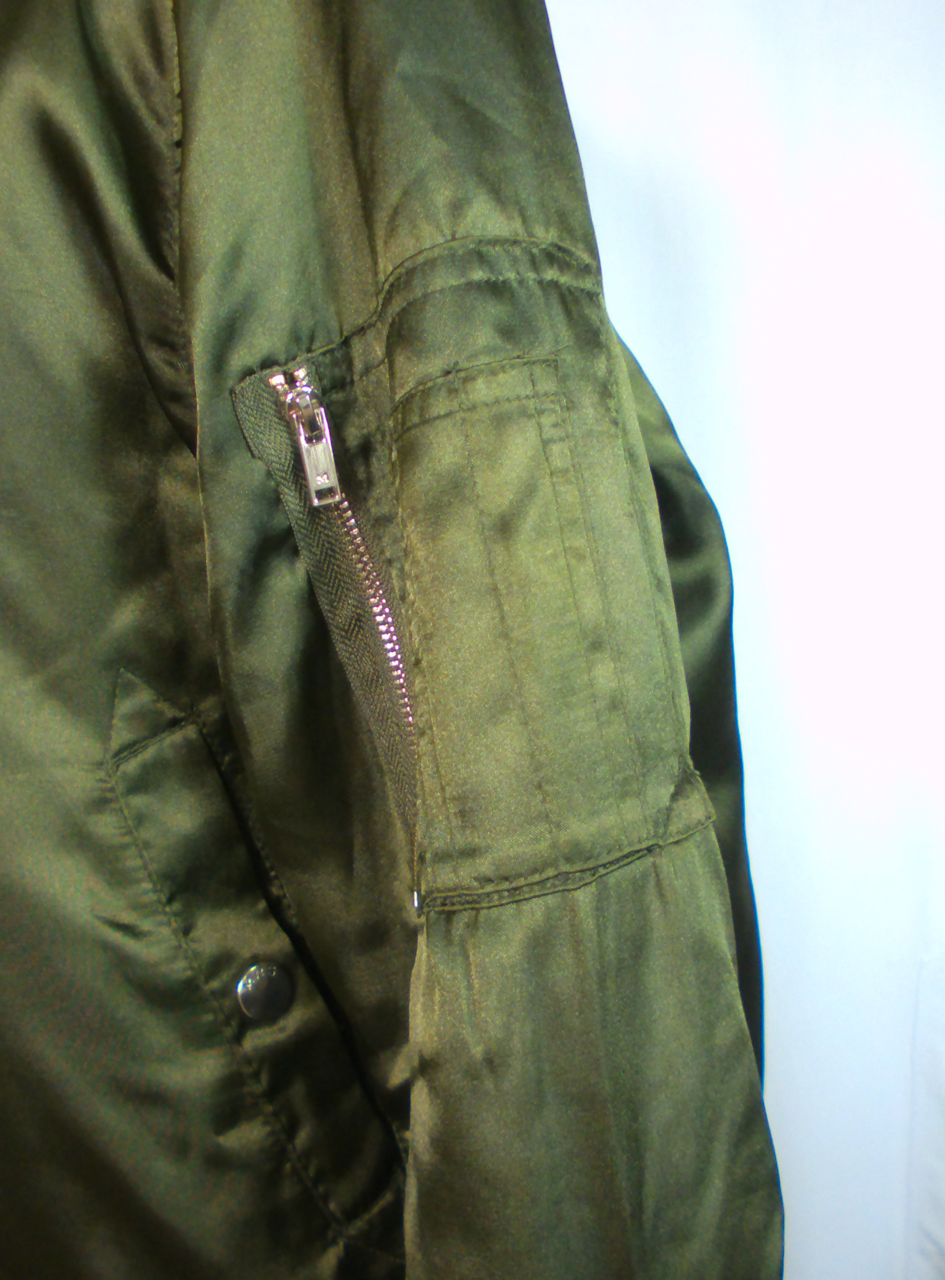 Veste bomber MANGO, vert kaki, taille M - Photo 4