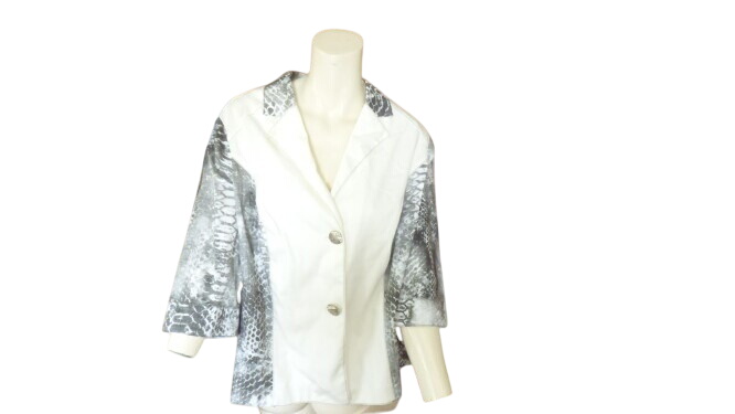 Veste manches mi-longues T48 neuve "Bleu d'Azur"  -  reconditionné disponible sur Label Emmaüs