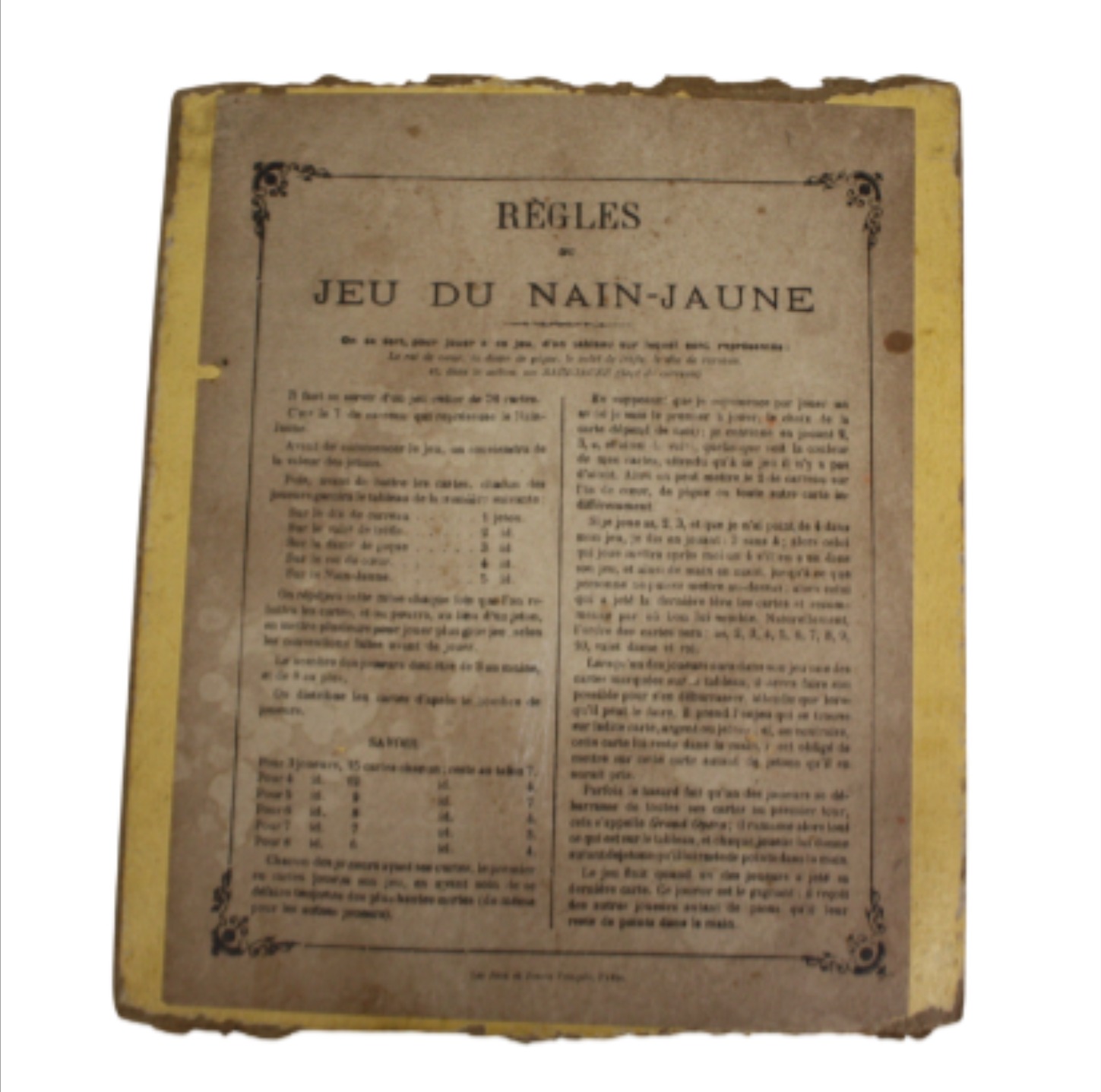 Ancien jeu du Nain Jaune État correct - Vue 5 - 