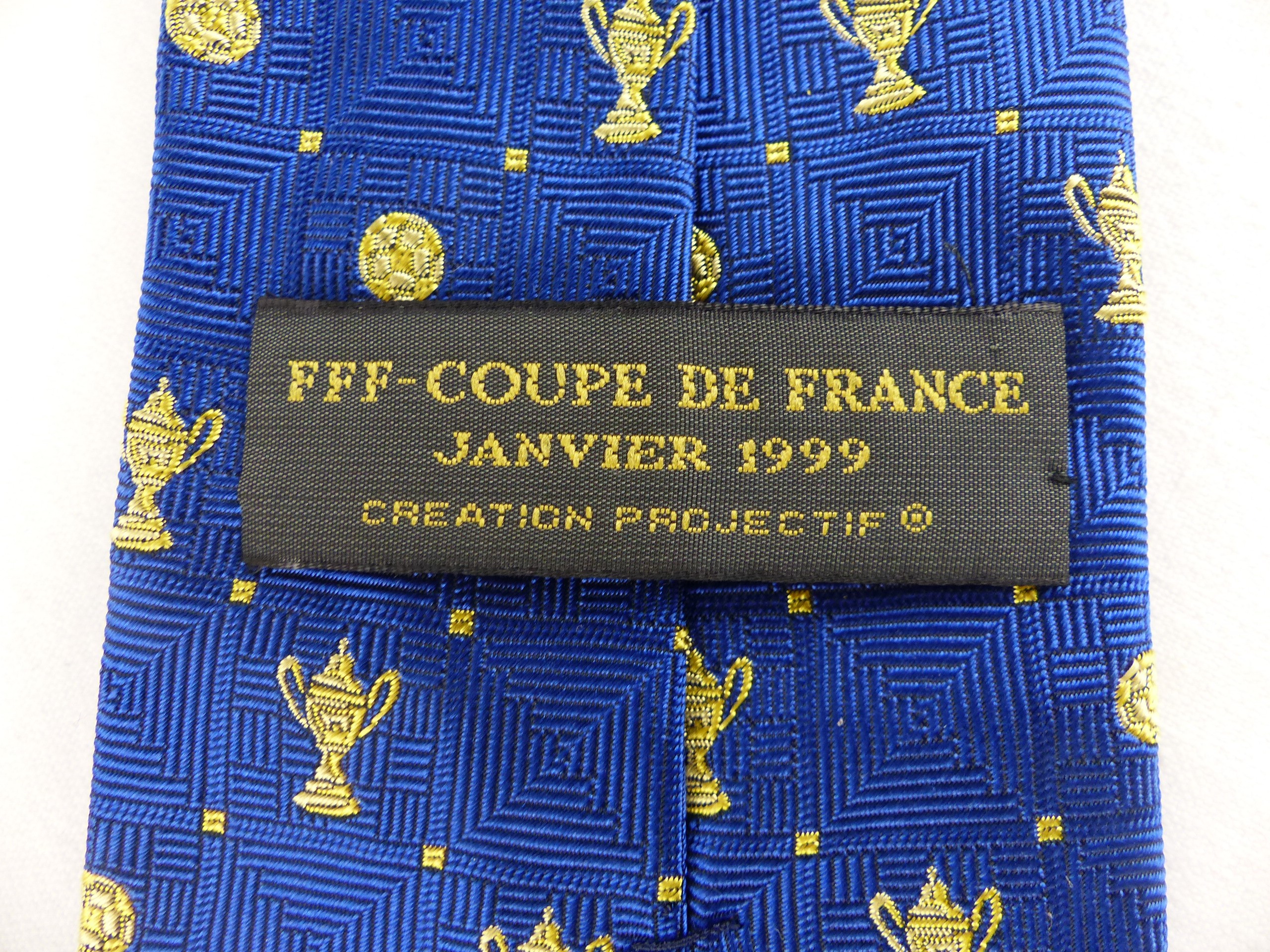 Lot de 3 cravates collector officielles de la Fédération Française de Football en soie - Photo 14