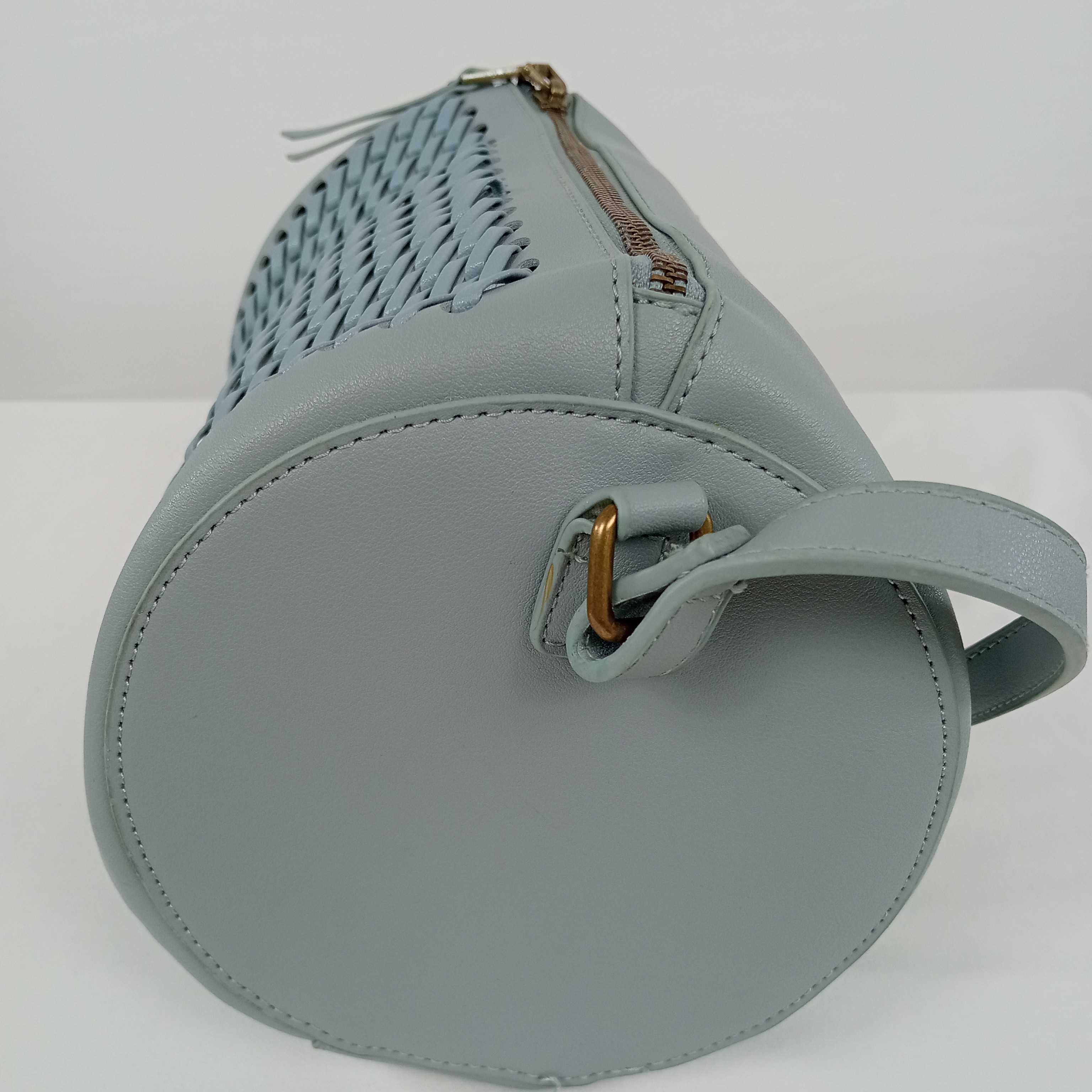 Sac bandoulière femme sans marque indiquée de couleur gris bleu lanière réglable - Photo 2