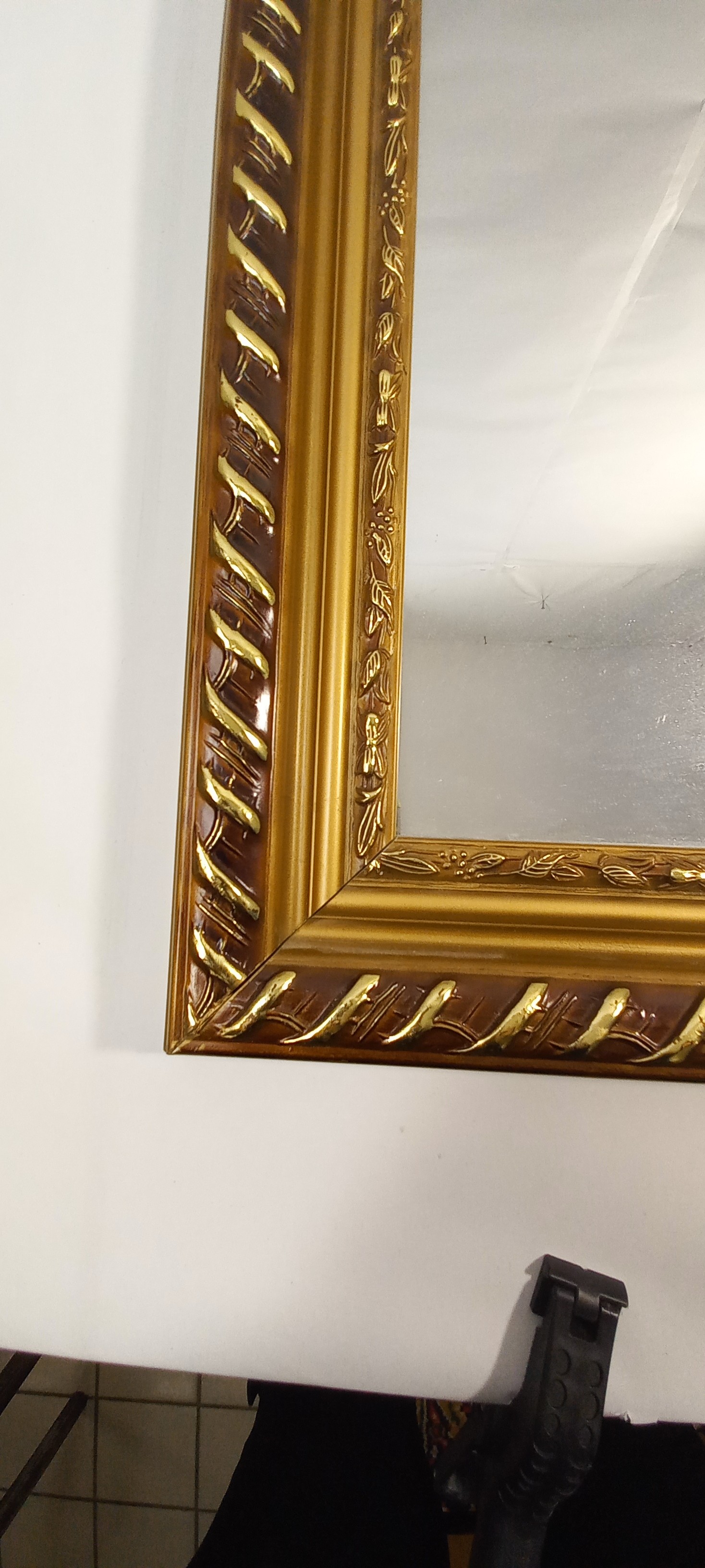 Miroir Mural Rond Cadre Bois Doré - 61 Cm - Globedecor - Neuf