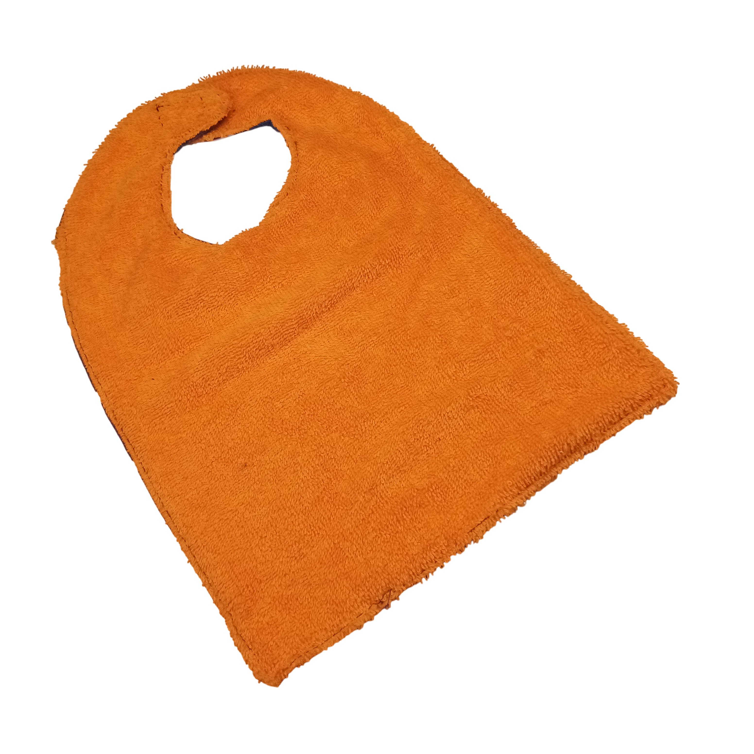Bavoir enfant orange / Fait dans nos ateliers Acsomur, à partir de tissu recyclé - Photo 0