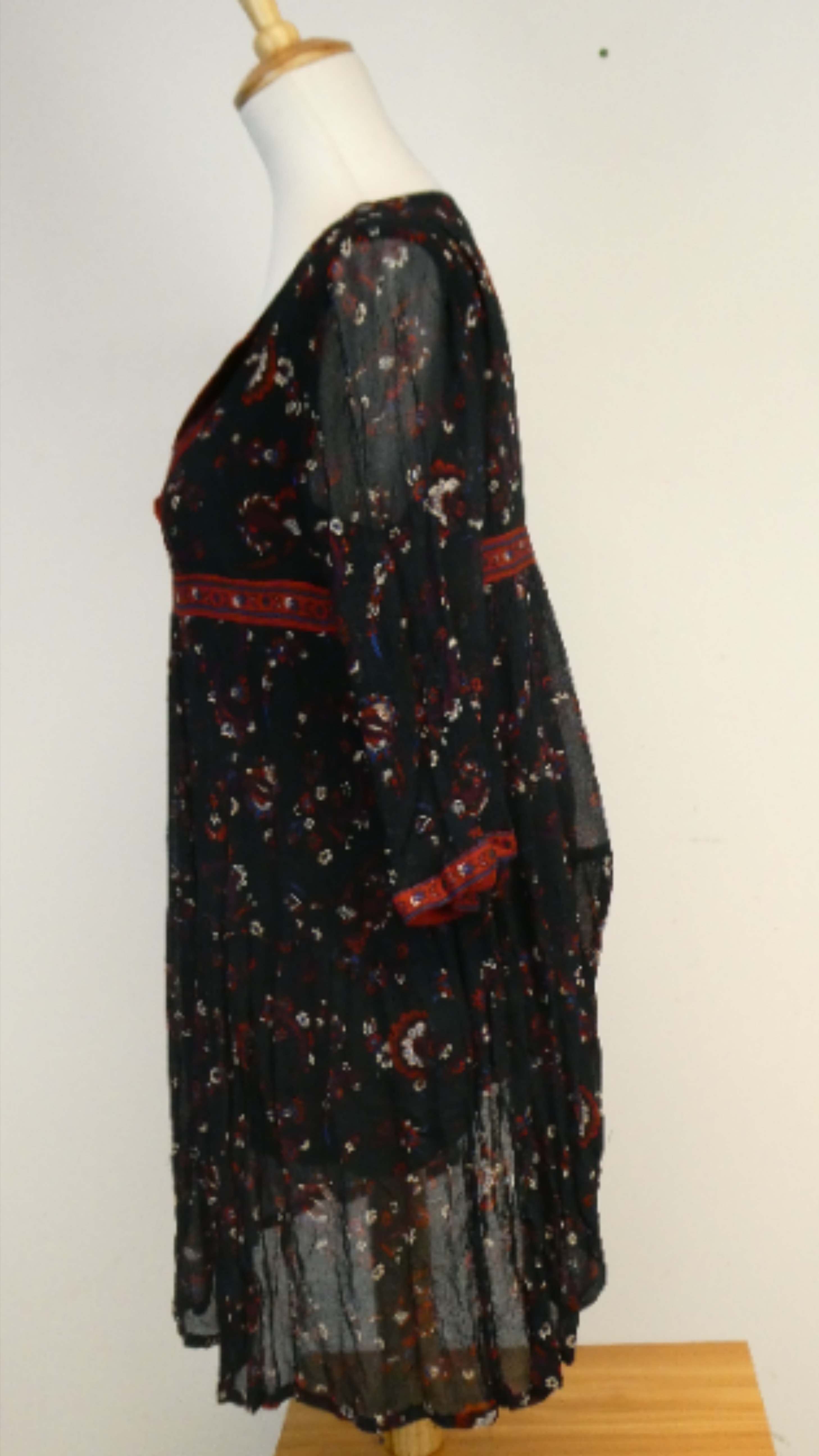 Ba&sh - Robe verte motif fleurs multicolores - T2 - Photo 4