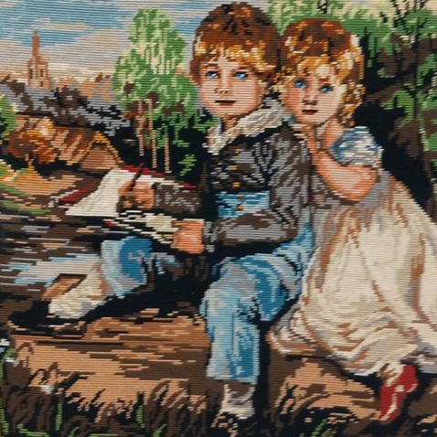 Tableau Canevas Vintage En Tapisserie - Très bon état - Photo 7