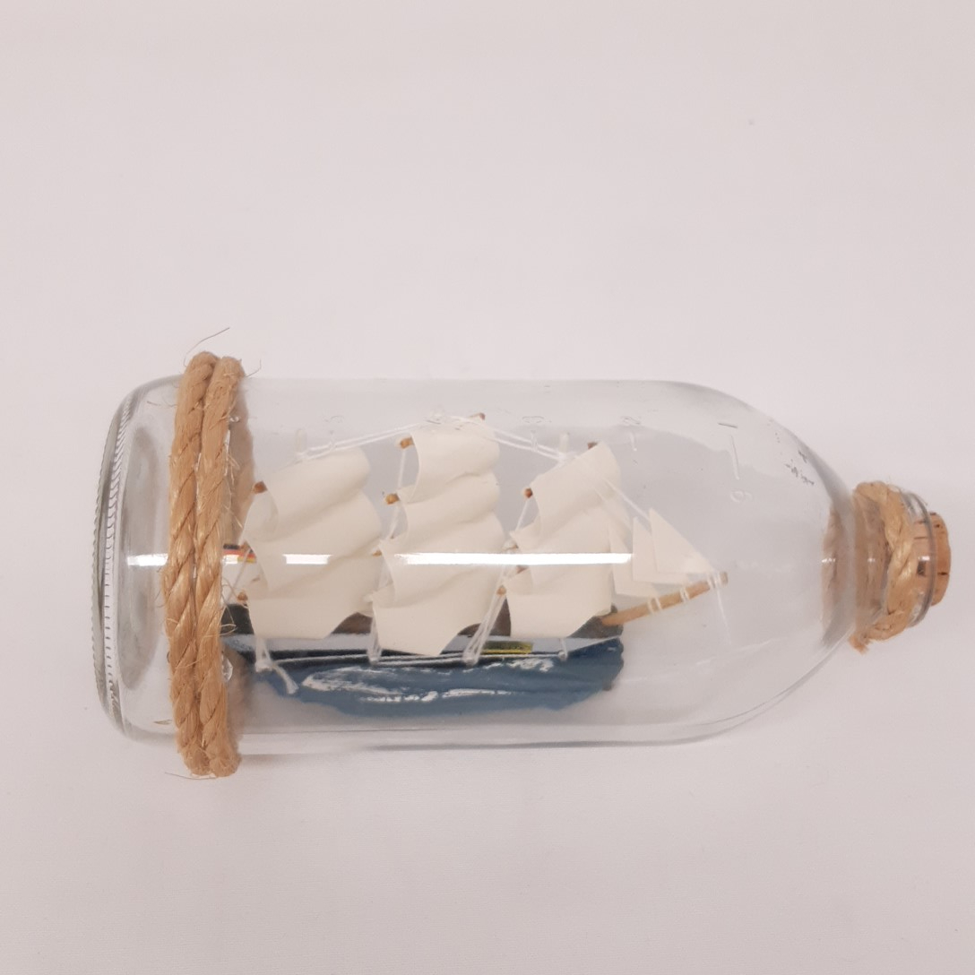 Bateau en bois Gorch Fock en bouteille - Photo 9