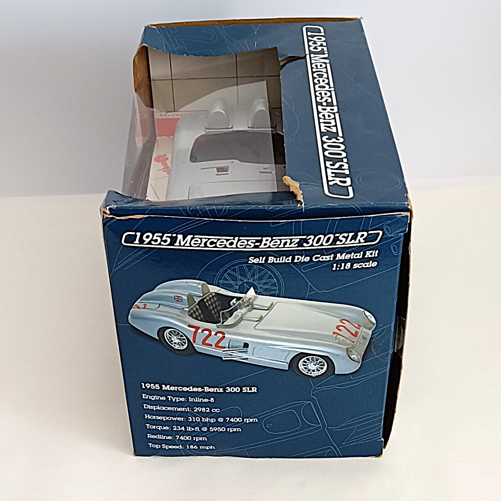 Maquette Burago 1/18 – Mercedes-Benz 300 SLR 1955 – Kit complet à assembler Très bon état - Vue 3 - 