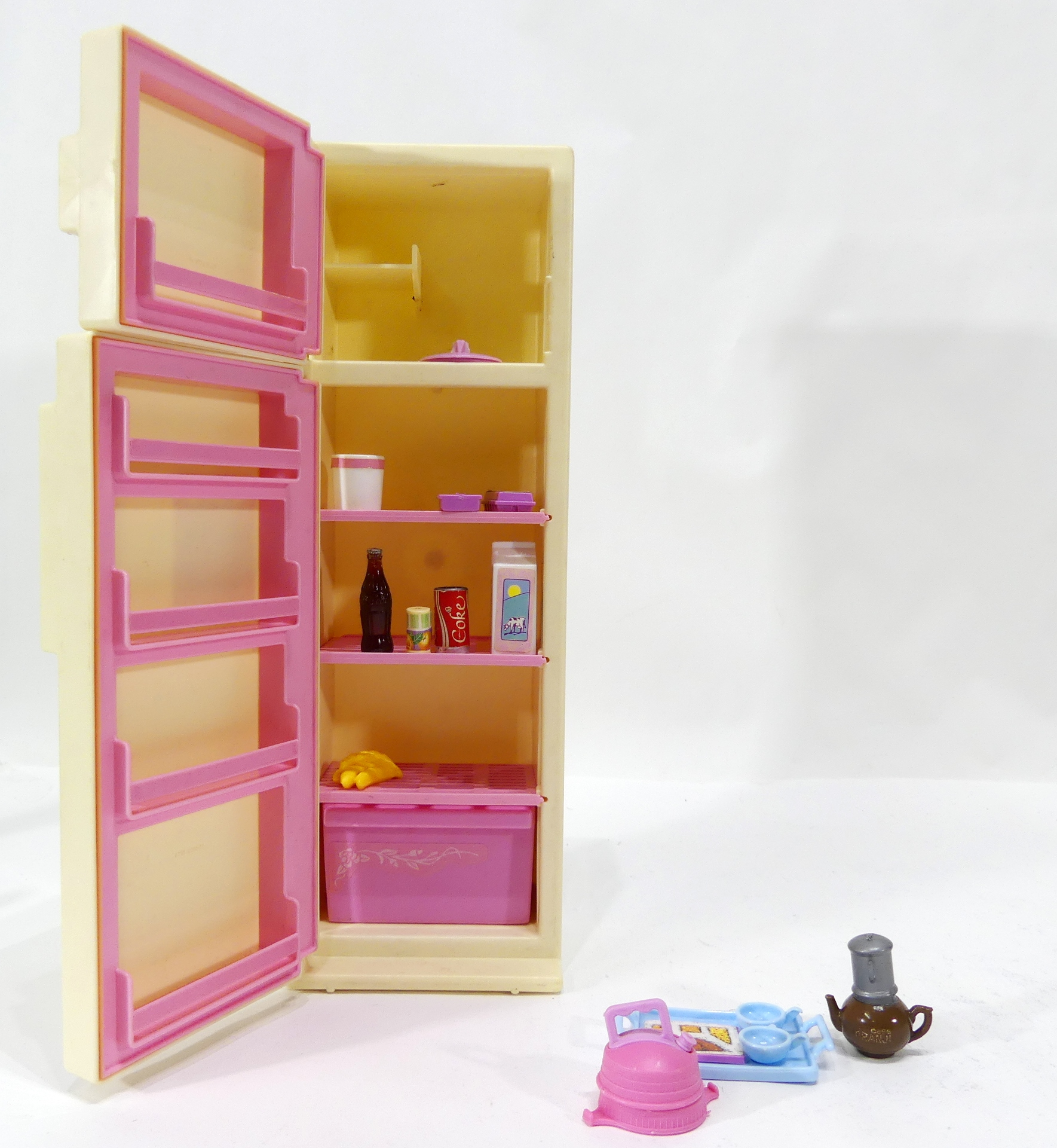 Lot de deux BARBIE Espace cuisine et frigo MATTEL année 1987 dans leur boîte d'origine - État correct - Photo 6